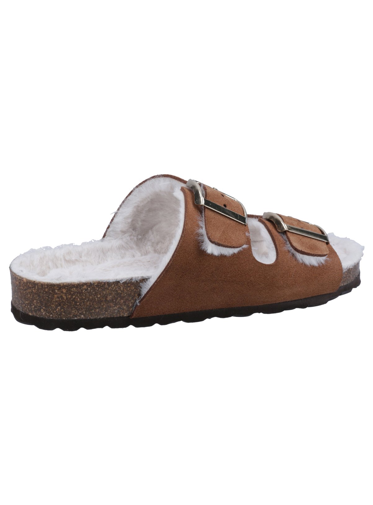 HUSH PUPPIES Jessie Suede Mule Slippers Tan 6 - Image 2 thumbnail