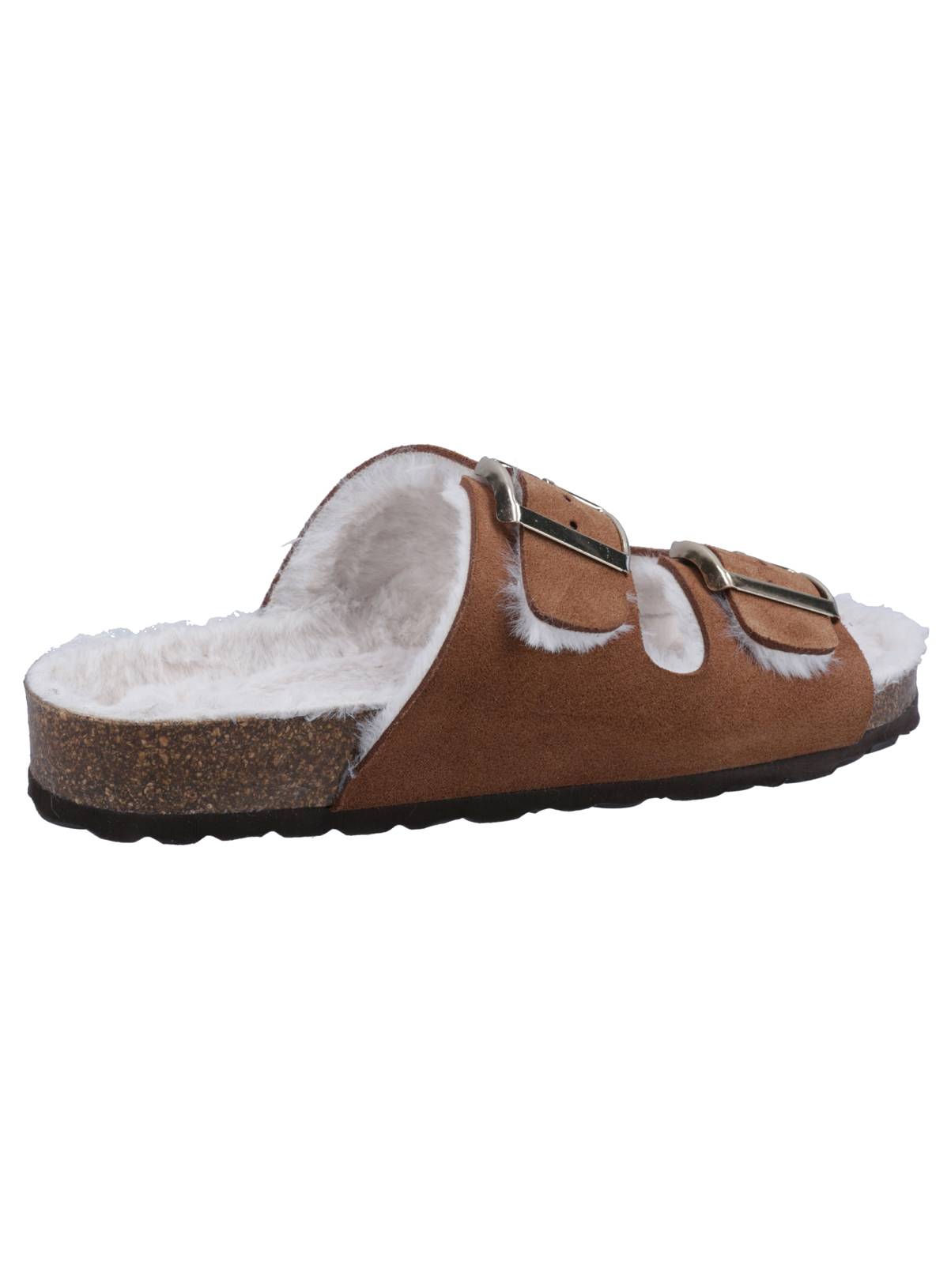 HUSH PUPPIES Jessie Suede Mule Slippers Tan 6 - Image 2
