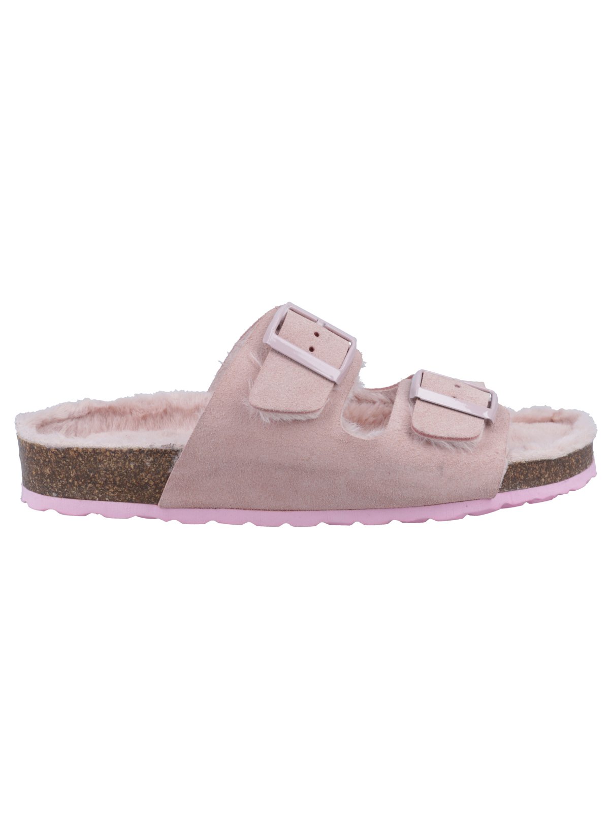 HUSH PUPPIES Jessie Suede Mule Slippers Pink 6 - Image 4 thumbnail