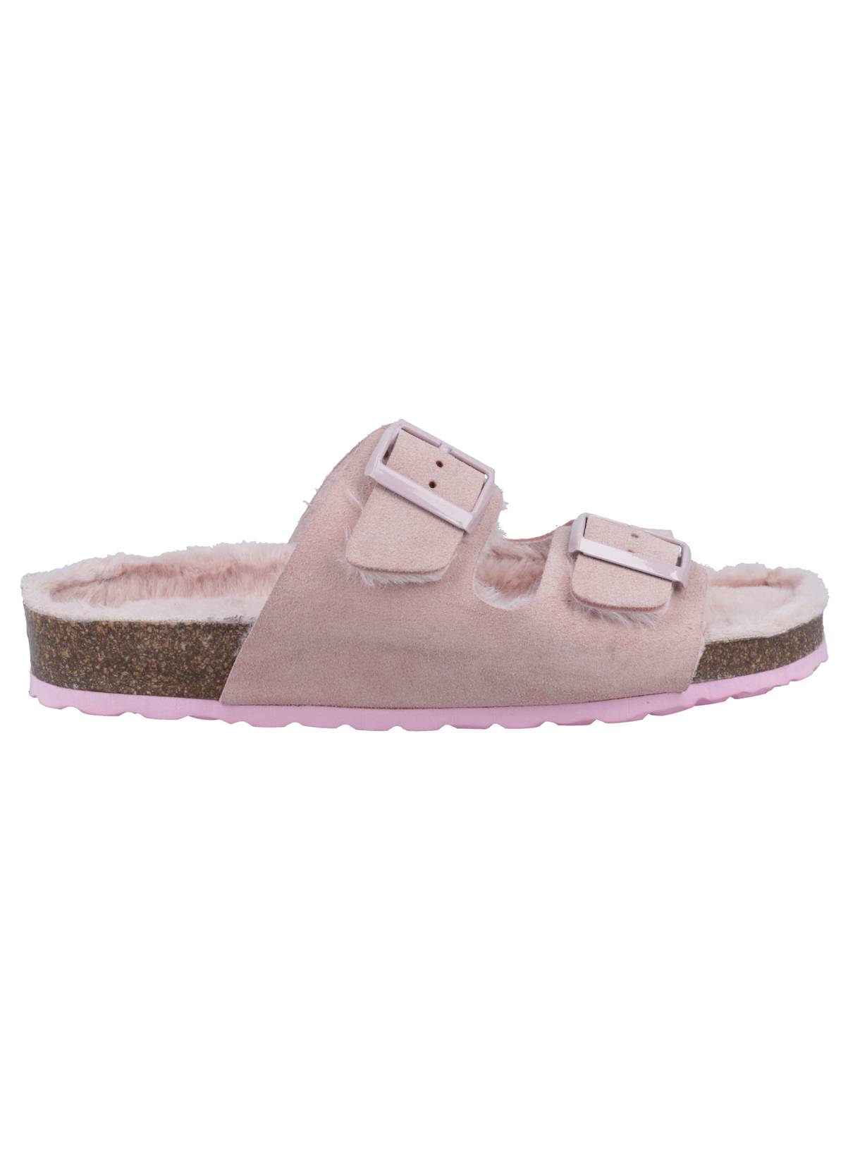 HUSH PUPPIES Jessie Suede Mule Slippers Pink 6 - Image 4
