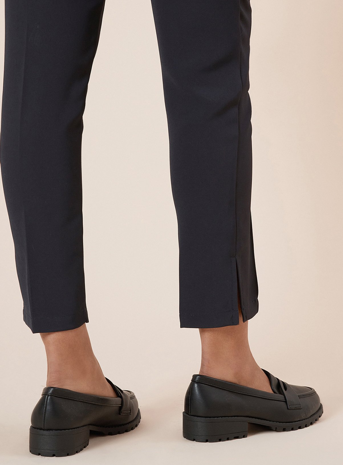 DOROTHY PERKINS Black Leoni Faux Leather Chunky Loafers Wide Fit 4 - Image 2 thumbnail