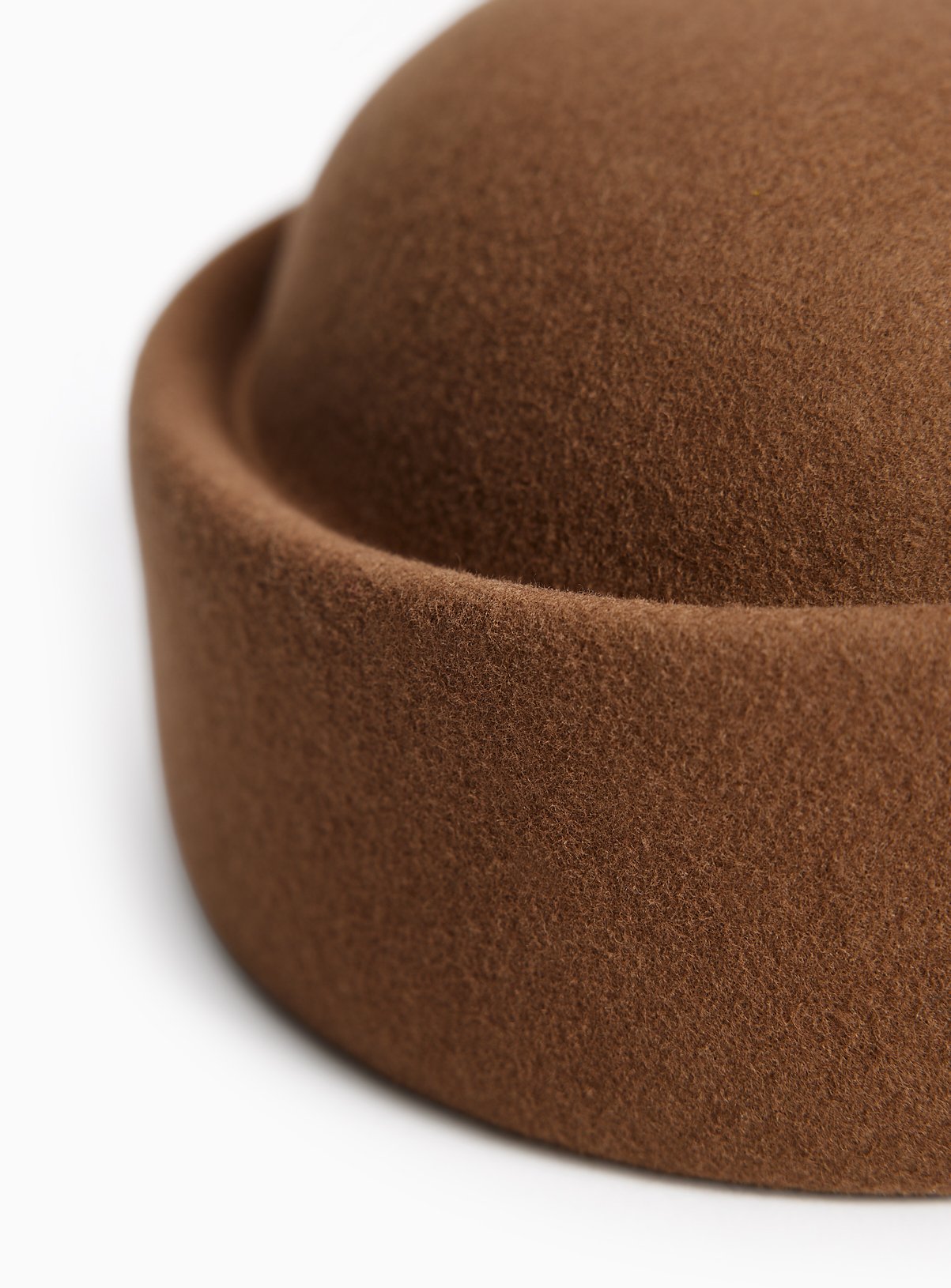 Brown Wool Felt Pillbox Hat One Size - Image 2 thumbnail