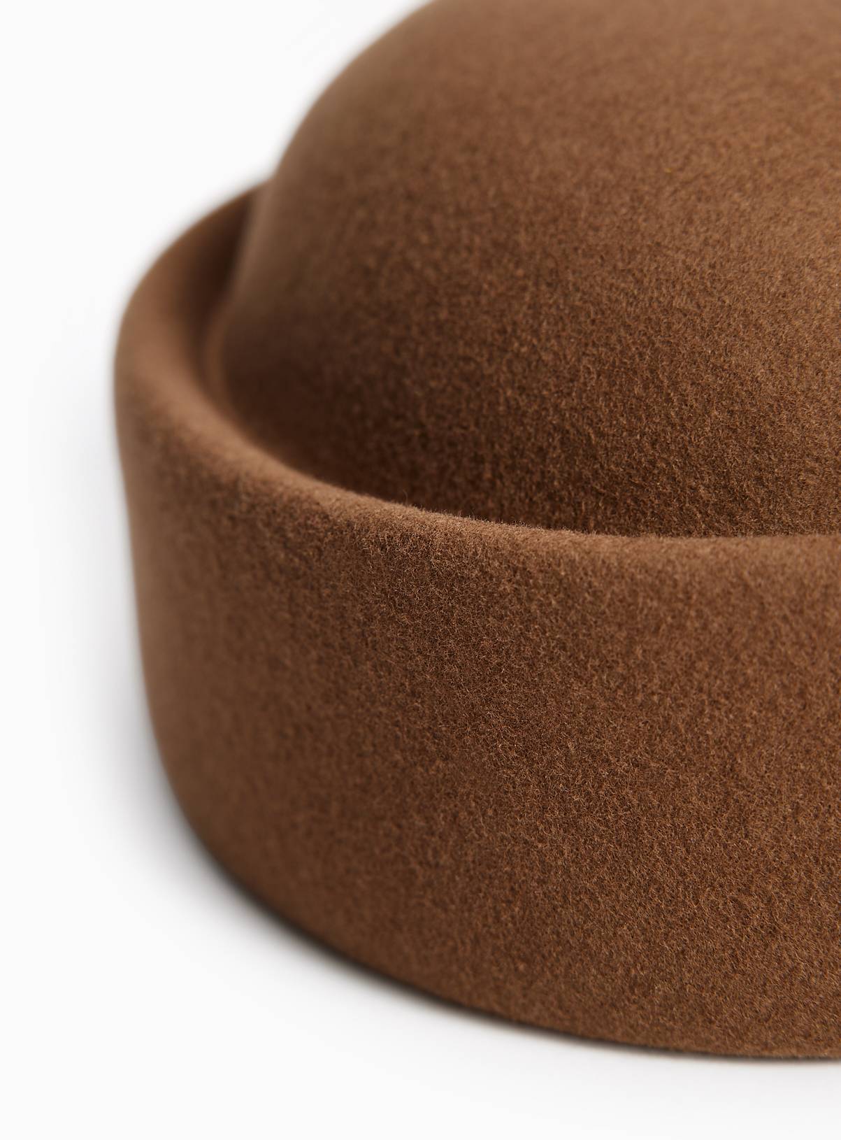 Brown Wool Felt Pillbox Hat One Size - Image 2