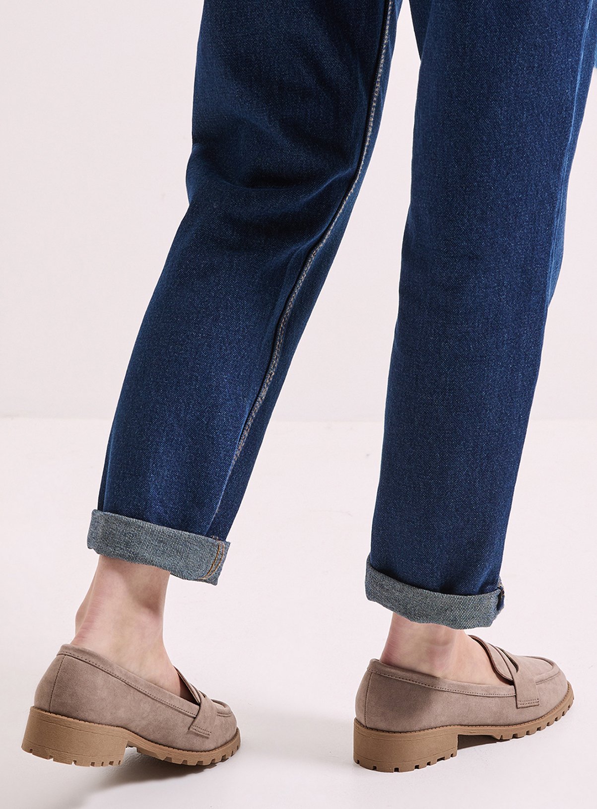 DOROTHY PERKINS Taupe Leoni Faux Suede Chunky Loafers 4 - Image 4 thumbnail