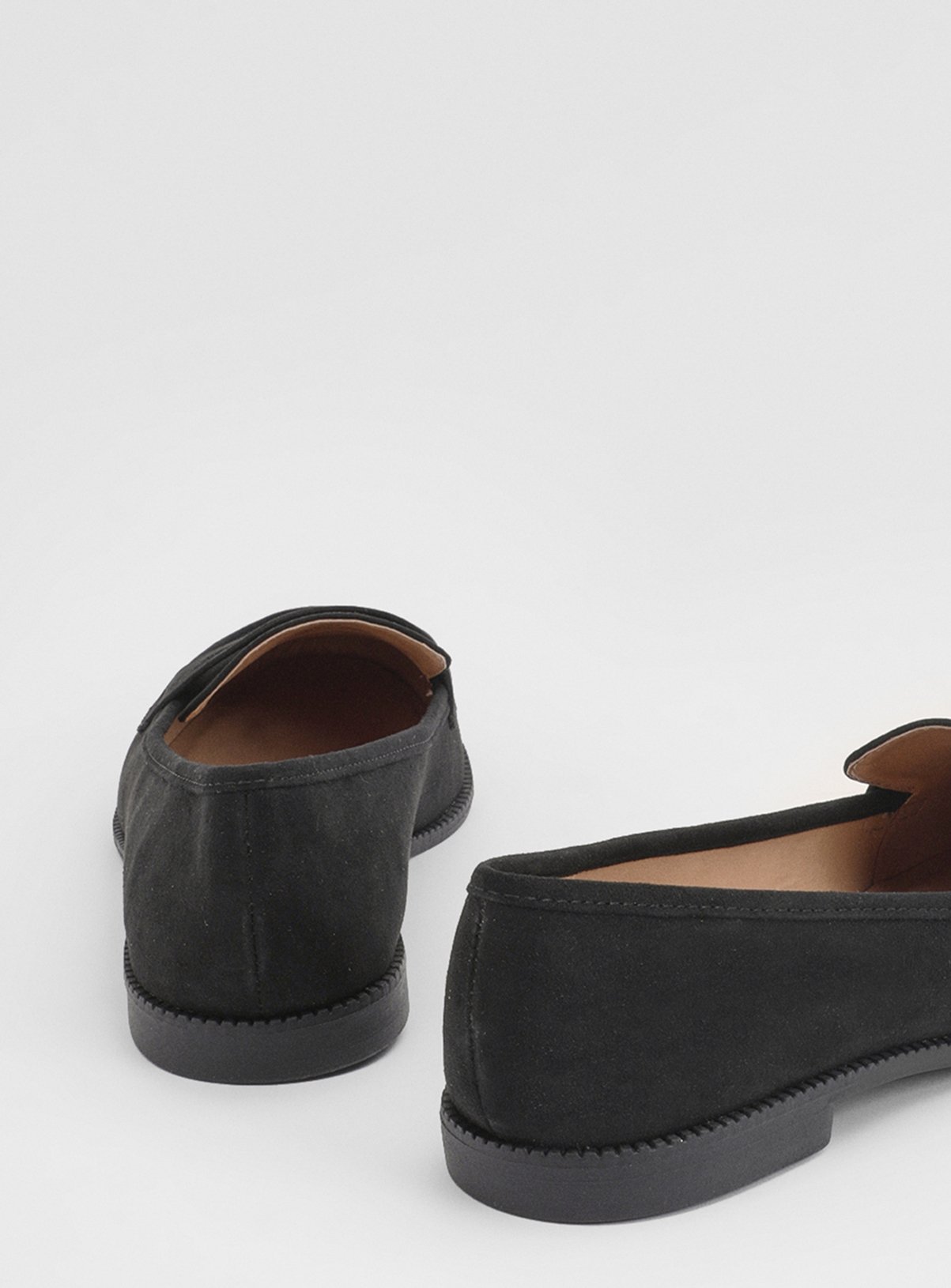 DOROTHY PERKINS Black Faux Suede Lara Penny Loafers 3 - Image 4 thumbnail