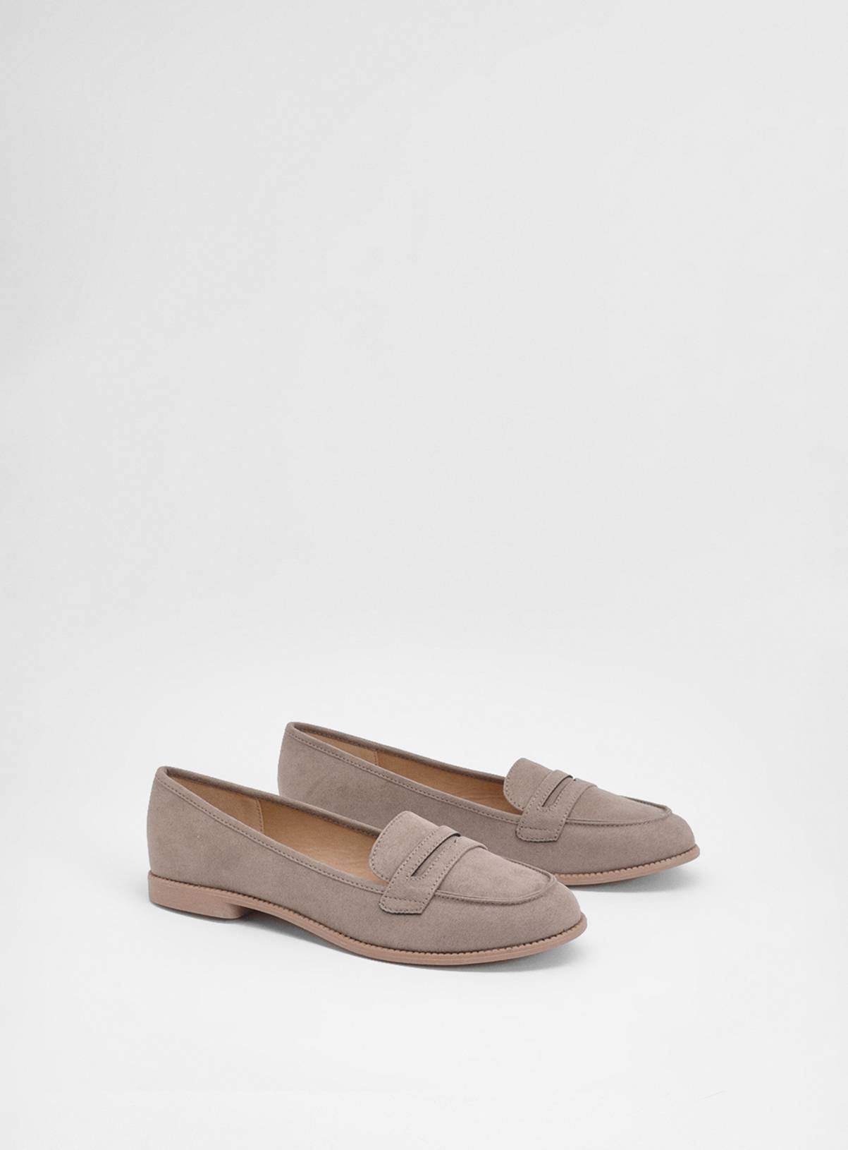 DOROTHY PERKINS Taupe Faux Suede Lara Penny Loafers 8 - Image 3