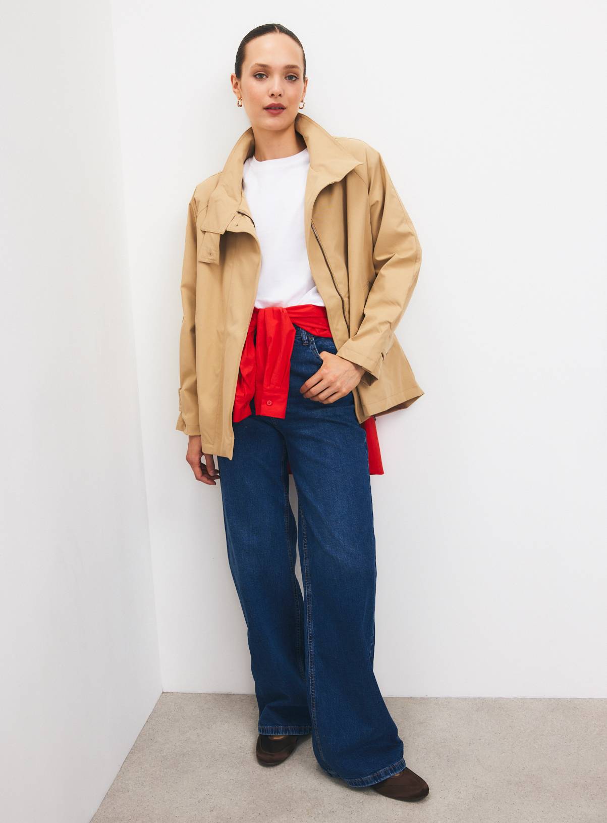 Camel Tech Parka Jacket M - Image 4