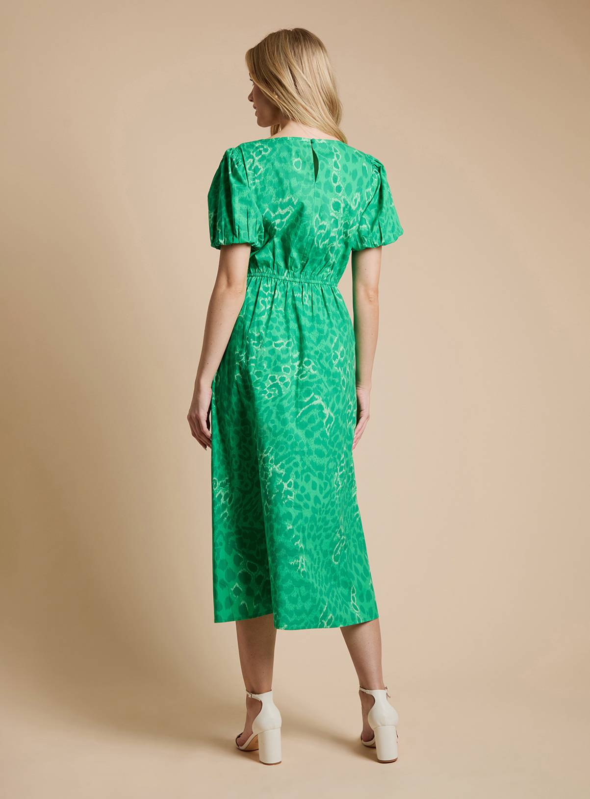 DOROTHY PERKINS Sweetheart Neck Printed Poplin Dress 10 - Image 3