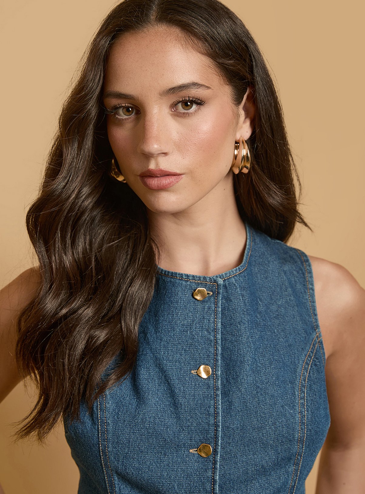 OASIS Denim Waistcoat Top 8 - Image 4 thumbnail