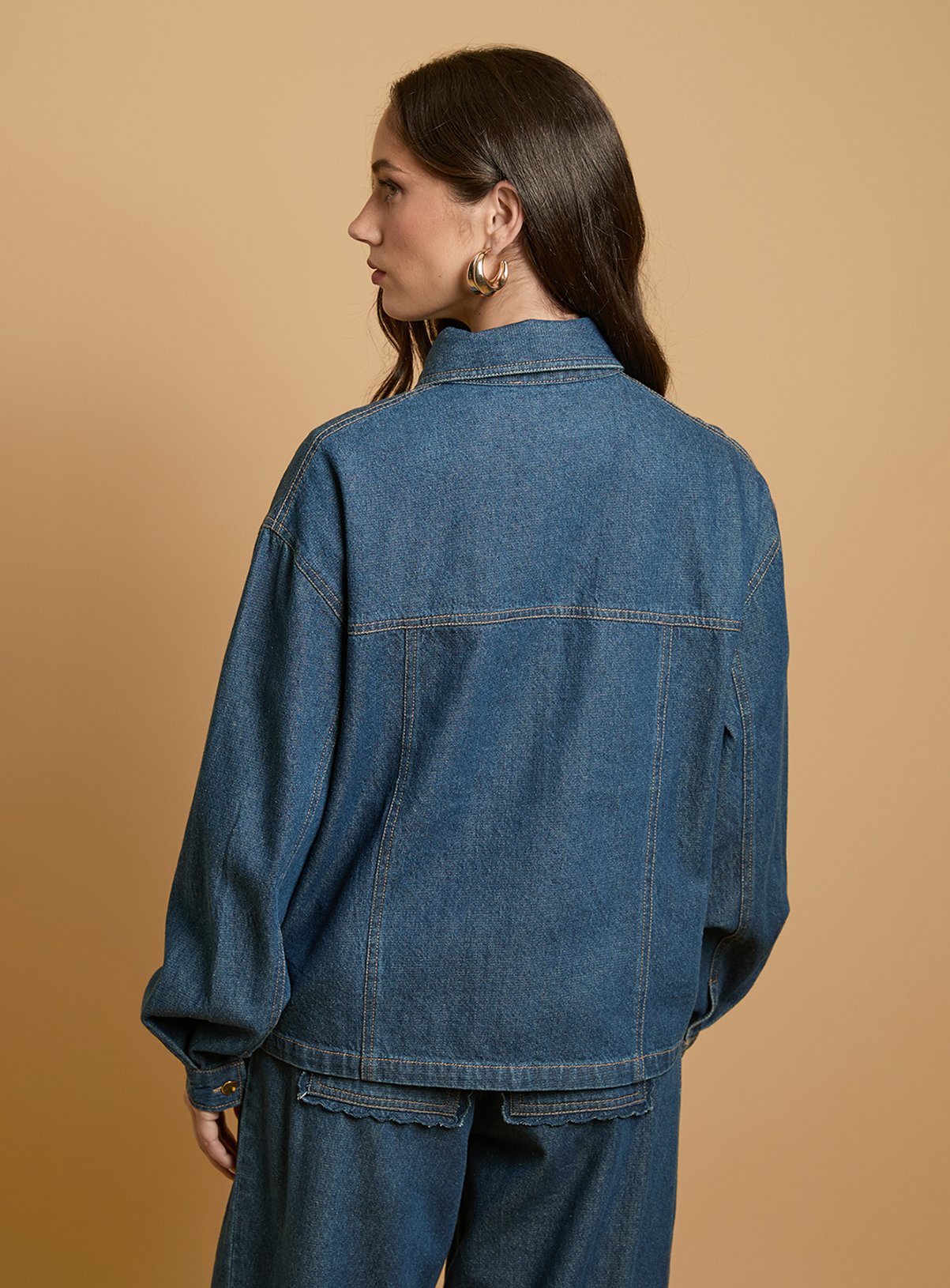 OASIS Scallop Pocket Denim Jacket 6 - Image 3 thumbnail