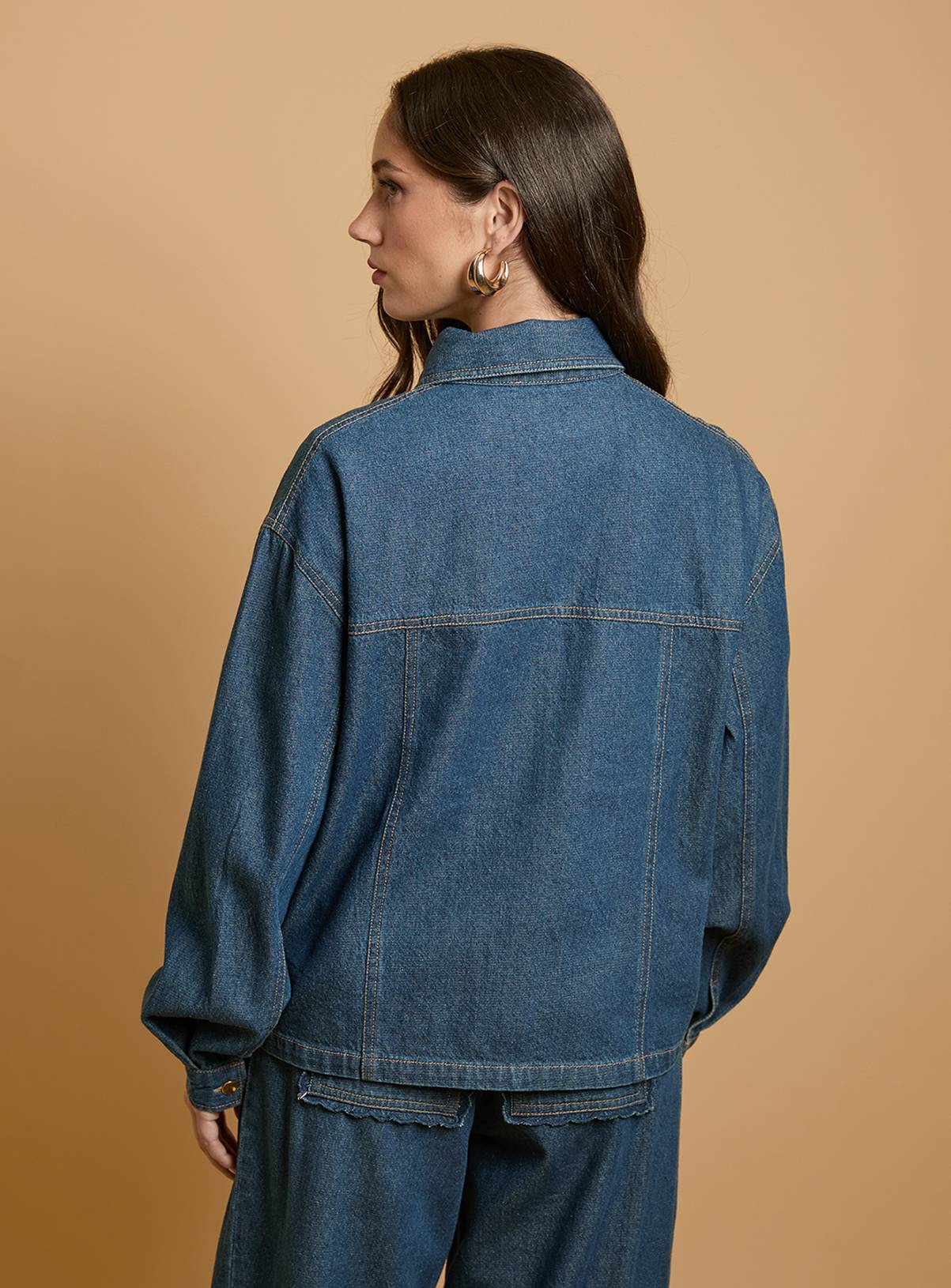 OASIS Scallop Pocket Denim Jacket 6 - Image 3