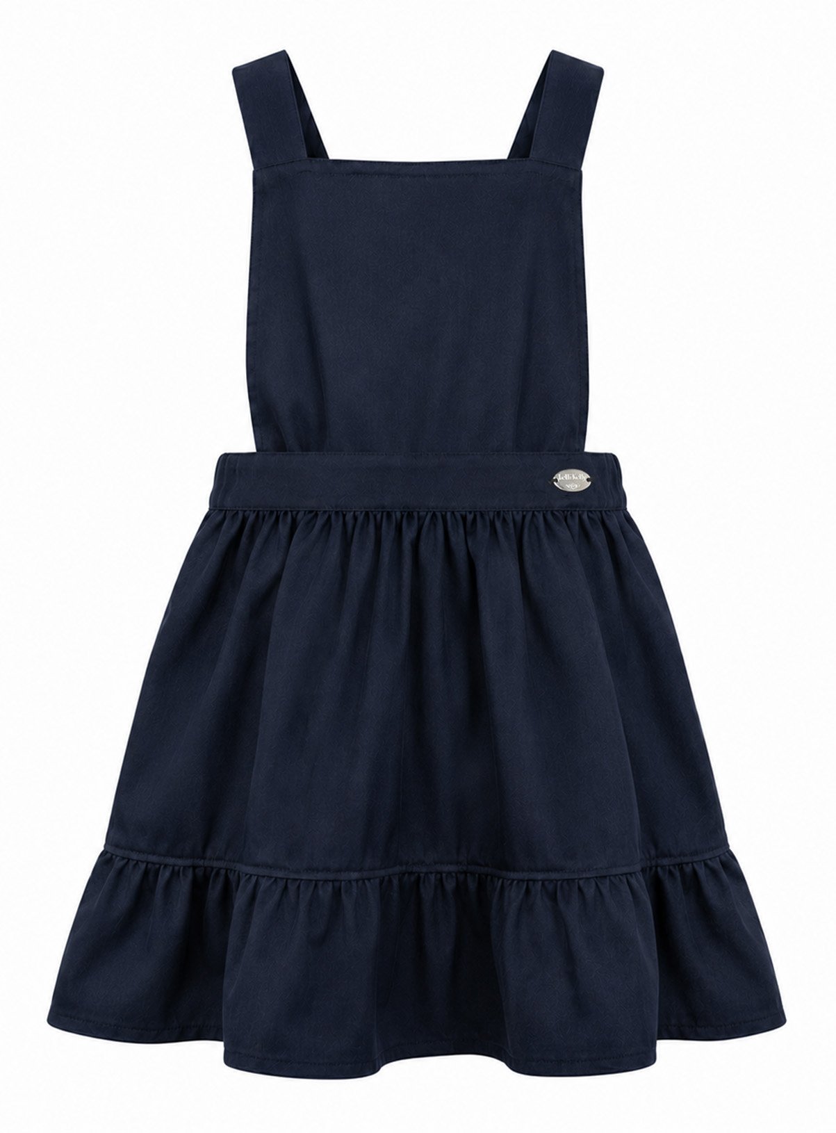 LELLI KELLY Becky Bow Detail Ruffle Pinafore Dress Navy 7-8 years - Image 3 thumbnail