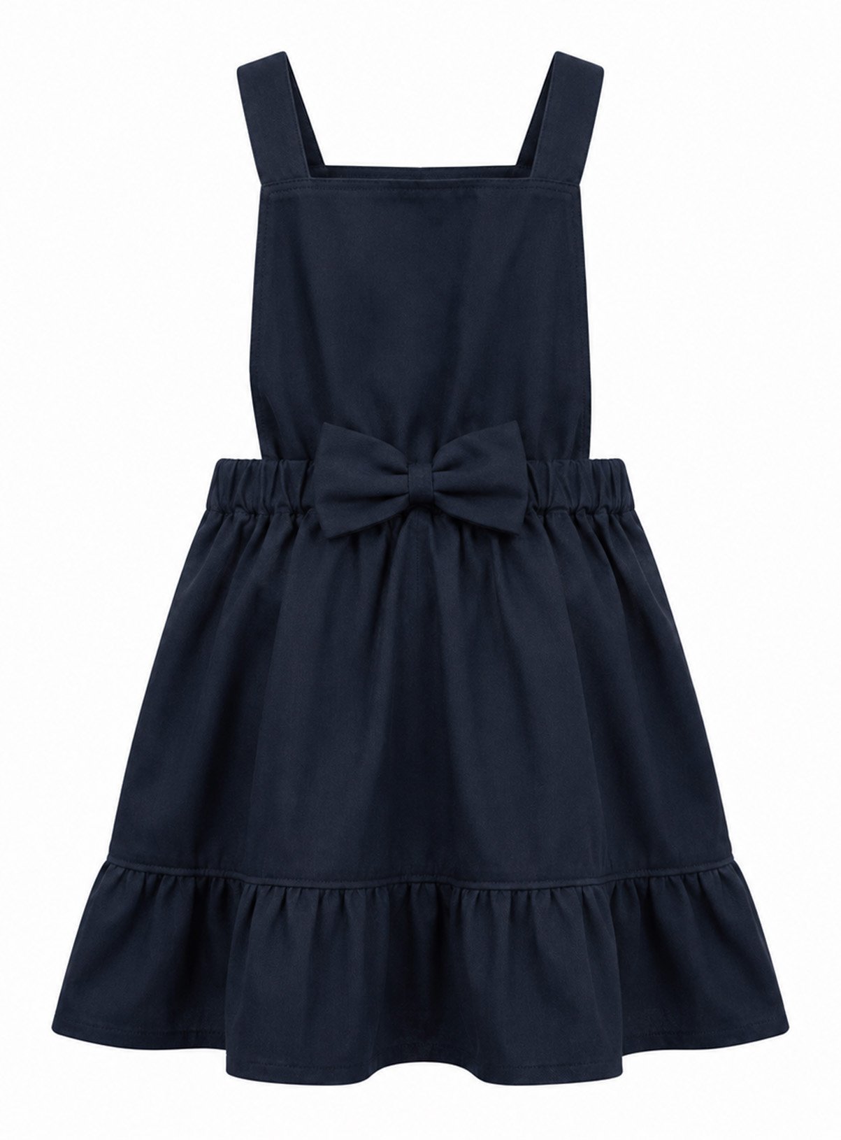 LELLI KELLY Becky Bow Detail Ruffle Pinafore Dress Navy 7-8 years - Image 4 thumbnail
