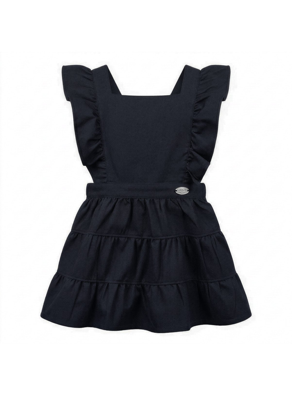 LELLI KELLY Bryony Tiered Pinafore Dress Navy With Adjustable Ruffle Straps 7-8 years - Image 3 thumbnail