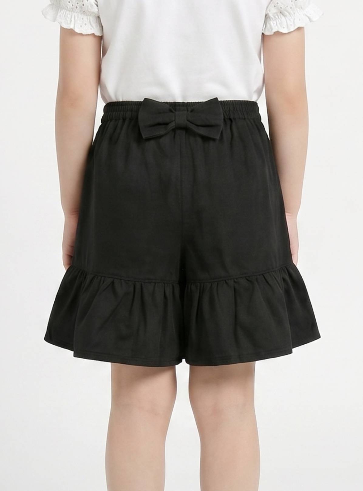 LELLI KELLY Bambi Bow Detail Flared Culotte Shorts Black 7-8 years - Image 2