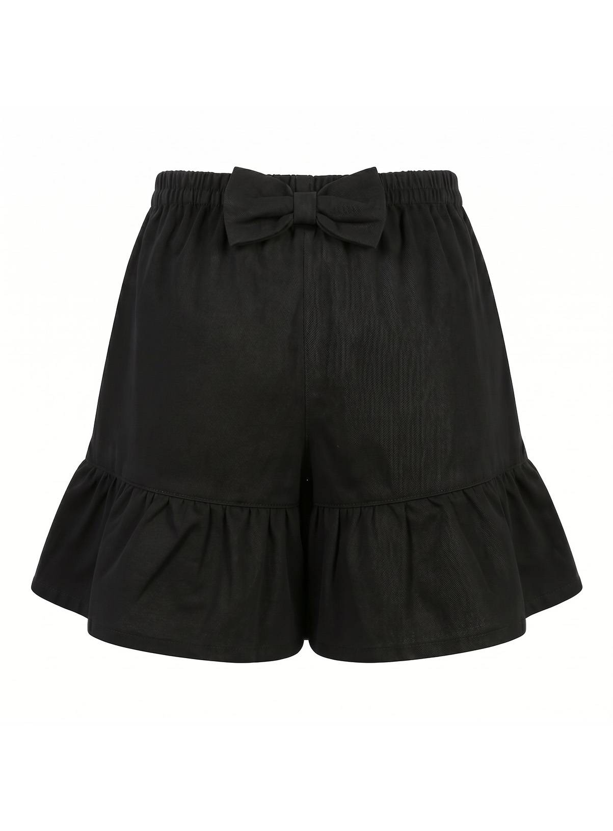 LELLI KELLY Bambi Bow Detail Flared Culotte Shorts Black 7-8 years - Image 5