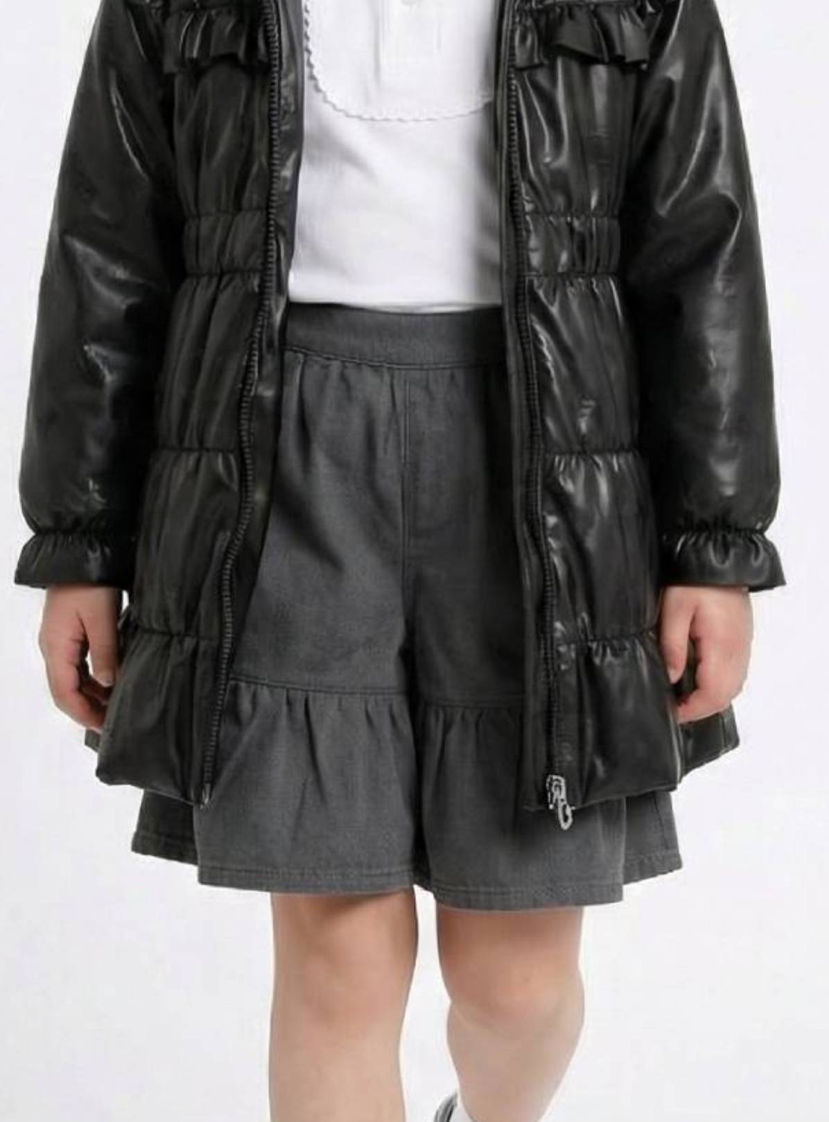 LELLI KELLY Bambi Bow Detail Flared Culotte Shorts Grey 8-9 years - Image 3