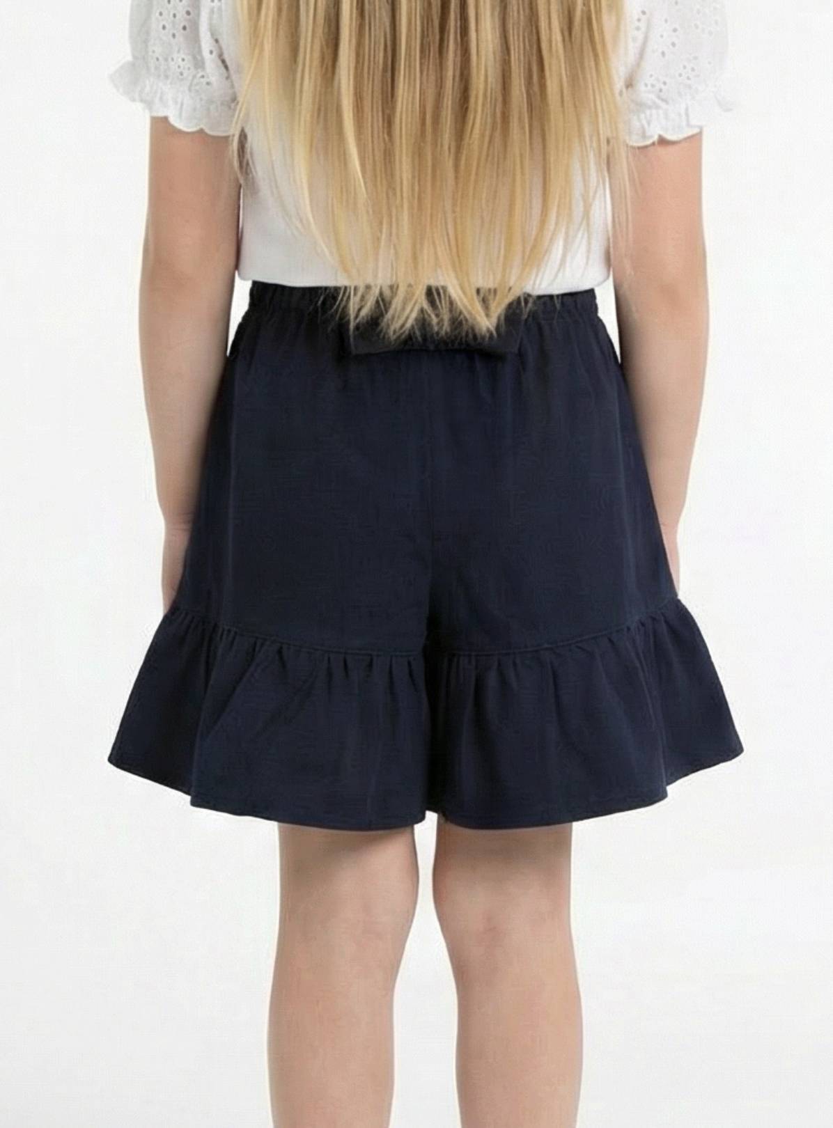 LELLI KELLY Bambi Bow Detail Flared Culotte Shorts Navy 8-9 years - Image 2