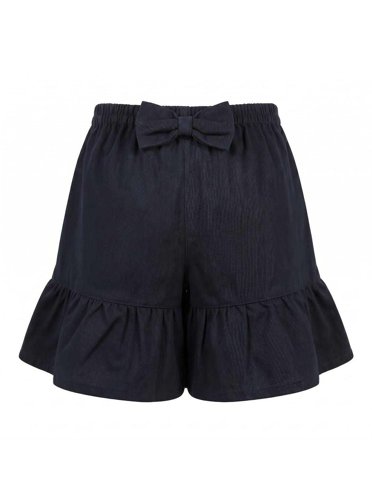 LELLI KELLY Bambi Bow Detail Flared Culotte Shorts Navy 8-9 years - Image 4