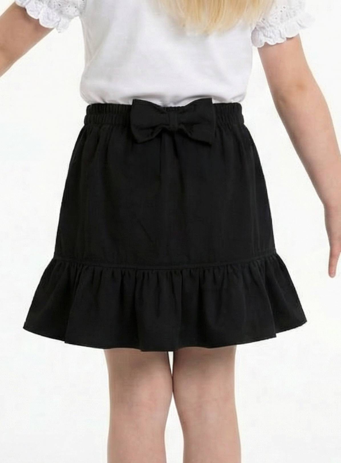 LELLI KELLY Betty Bow Detail Ruffle Skirt Black 9-10 years - Image 2