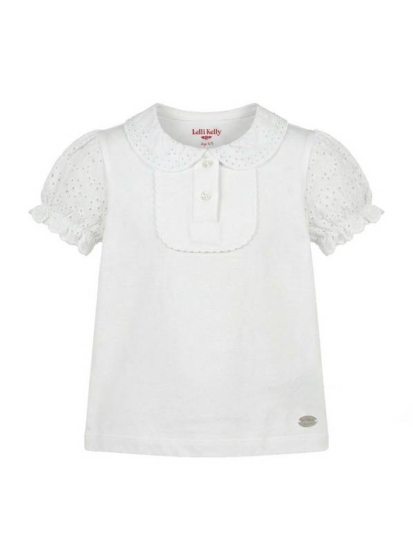 LELLI KELLY Bethany Polo Shirt White 6-7 years