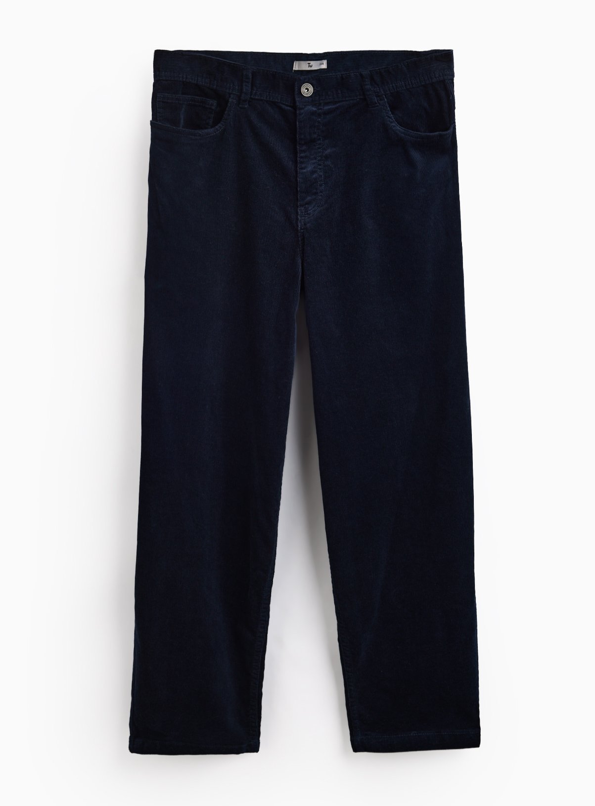 Navy Corduroy Barrel Trousers 32R - Image 3 thumbnail