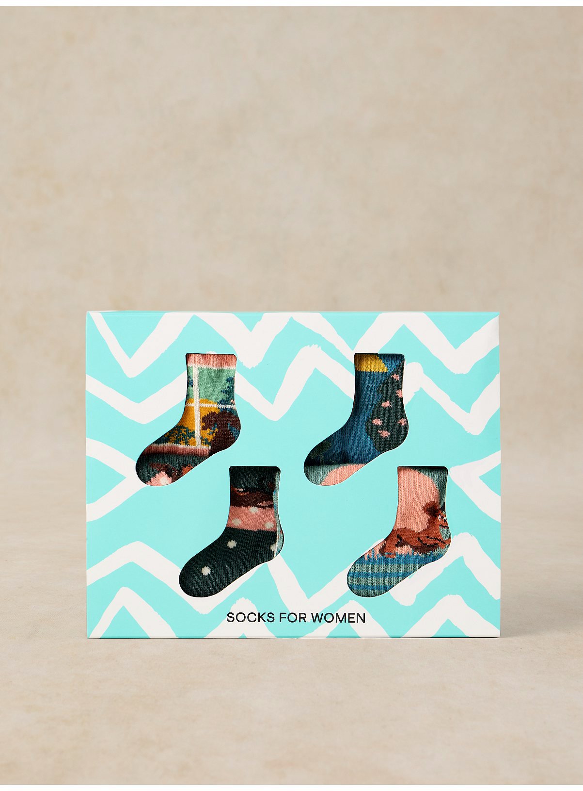WHITE STUFF 4 Pack Playful Sausage Socks 6-8 - Image 3 thumbnail