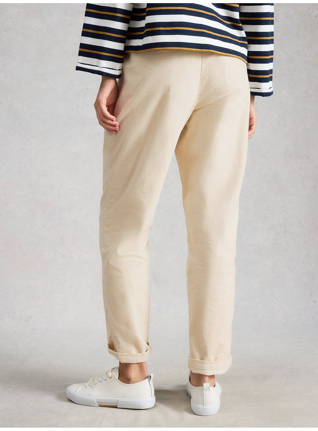WHITE STUFF Twister Cord Trouser White 8 - Image 2 thumbnail