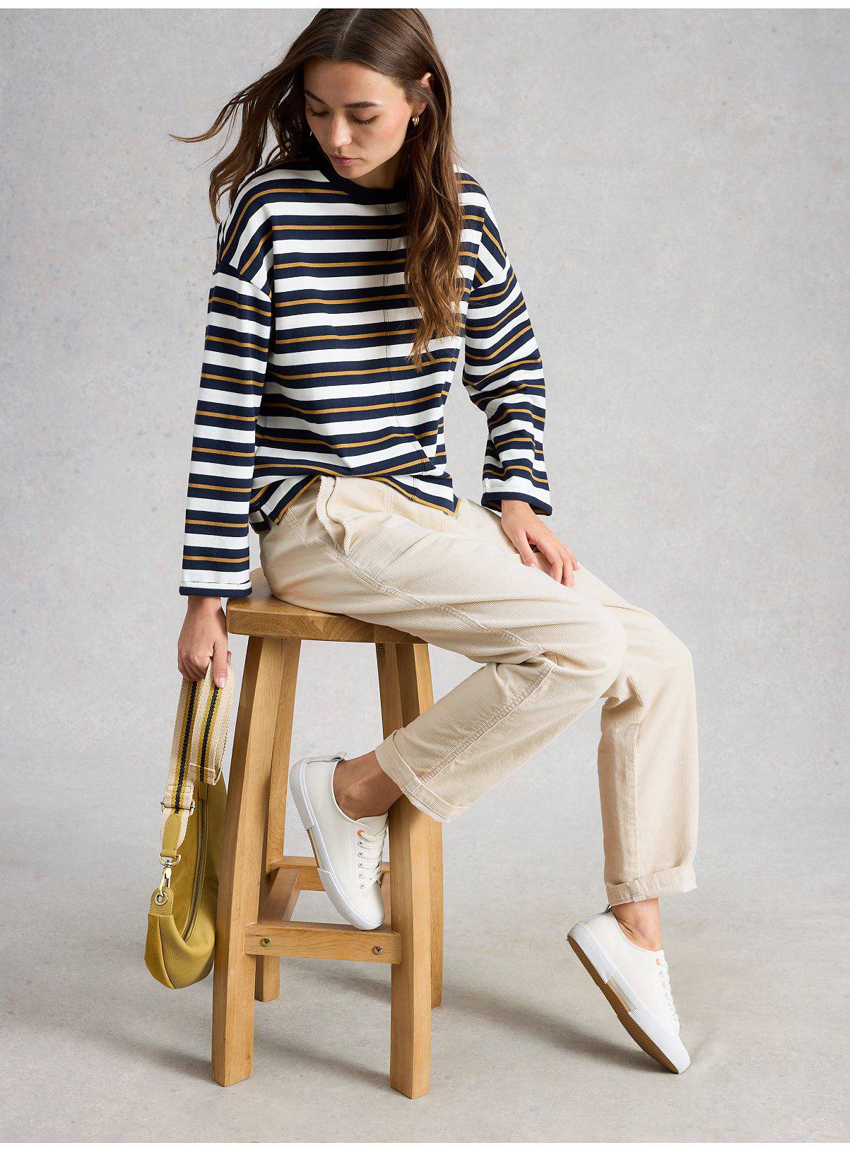 WHITE STUFF Twister Cord Trouser White 8 - Image 3