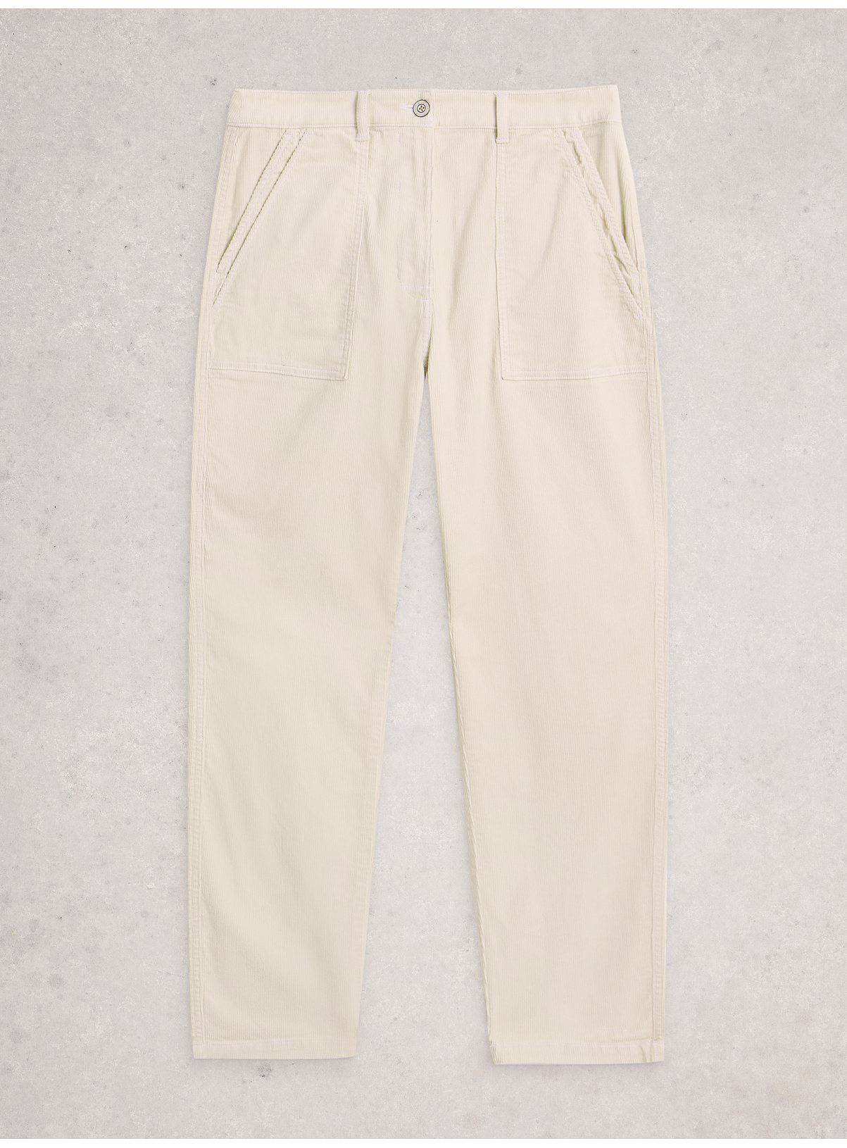 WHITE STUFF Twister Cord Trouser White 8 - Image 4