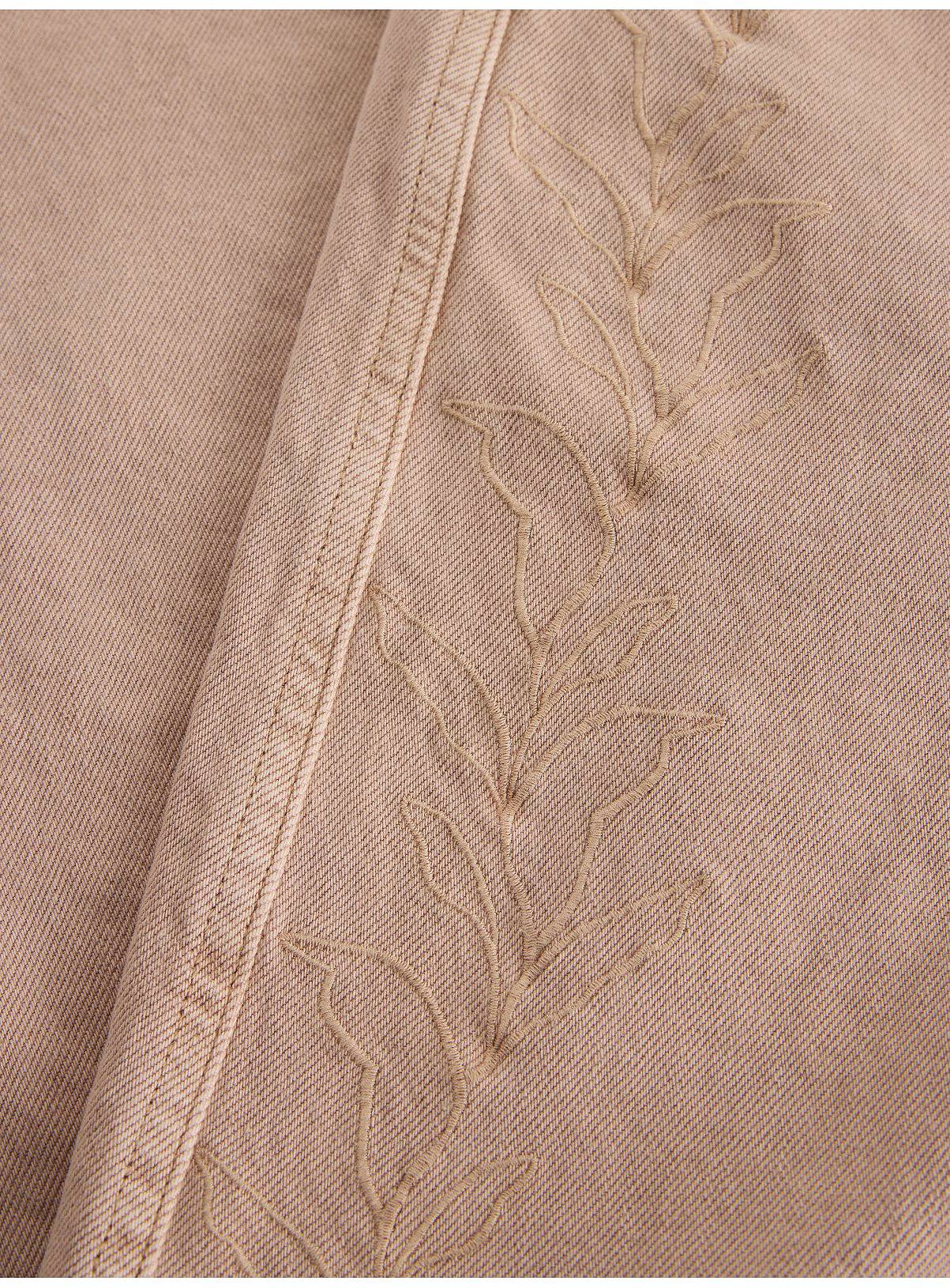 WHITE STUFF Aubrey Embroidered Barrel Jean Natural 8 - Image 6