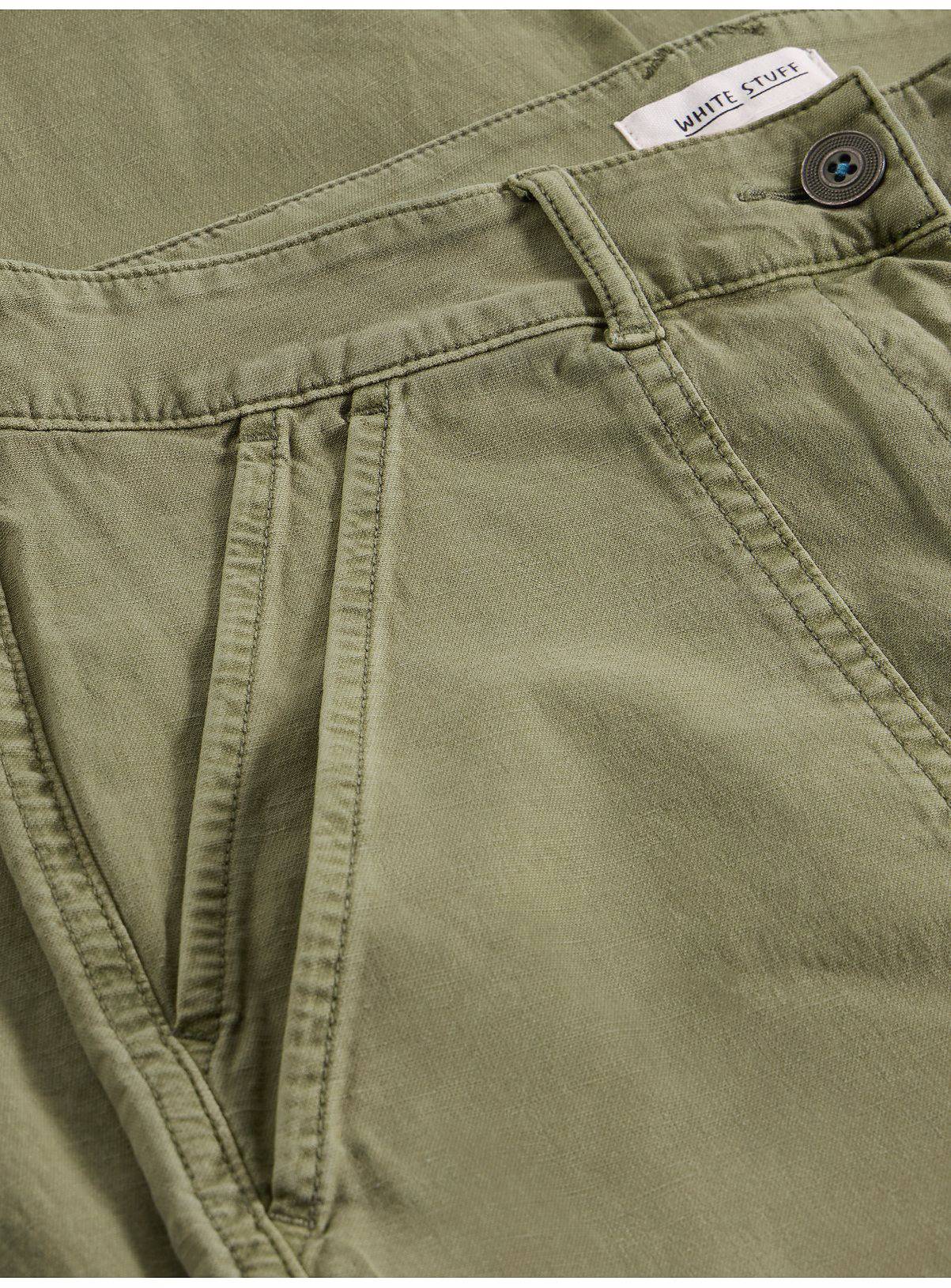 WHITE STUFF Twister Chino Wide Leg Trouser Khaki 10R - Image 6