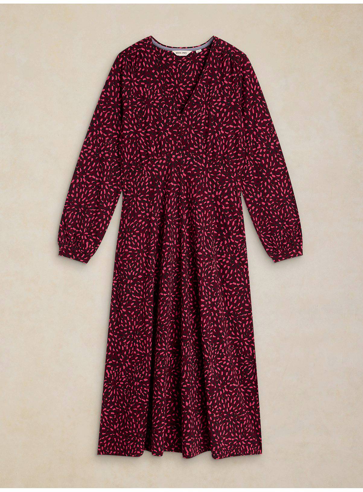 WHITE STUFF Megan Jersey Dress Pink Print 10R - Image 3