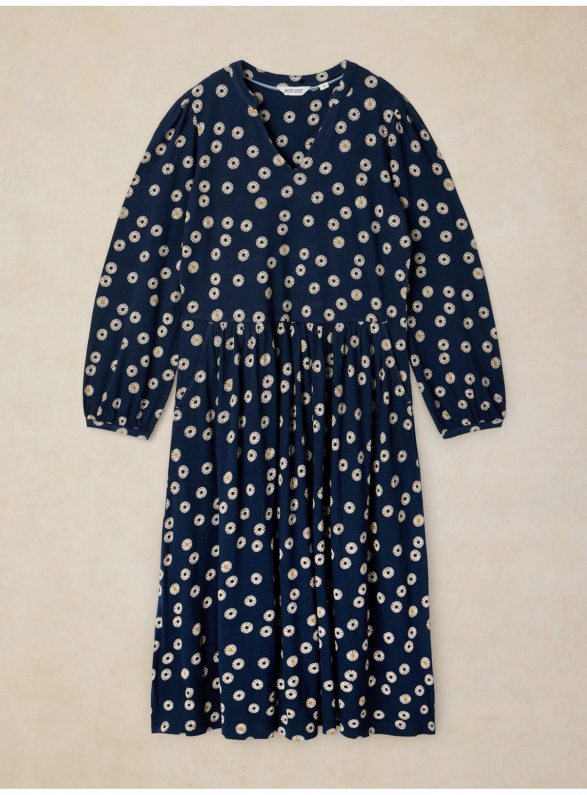 WHITE STUFF Leah Jersey Dress Navy Floral 16R - Image 4 thumbnail