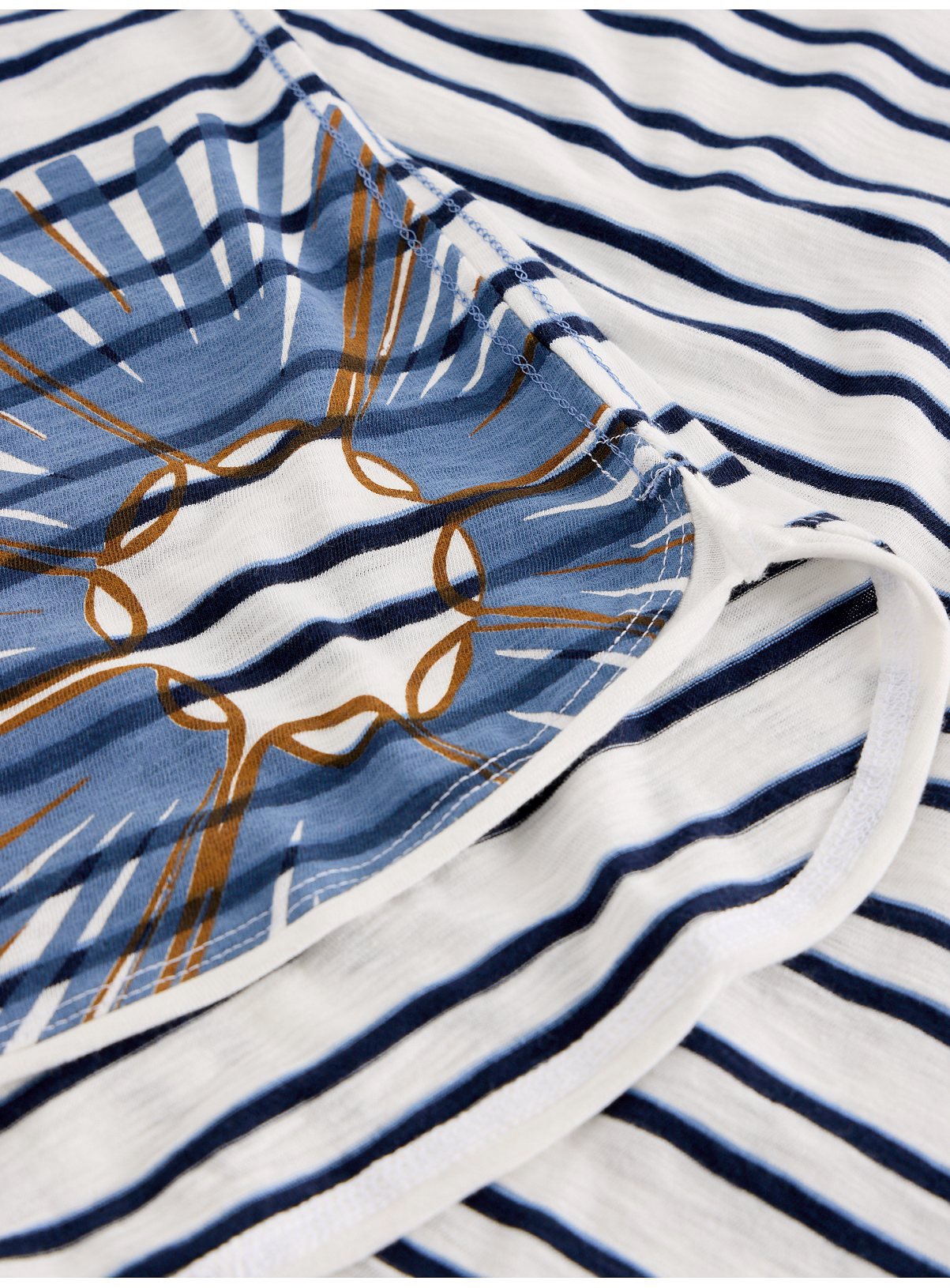 WHITE STUFF Clara Long Sleeve Stripe T-Shirt White 10 - Image 6 thumbnail