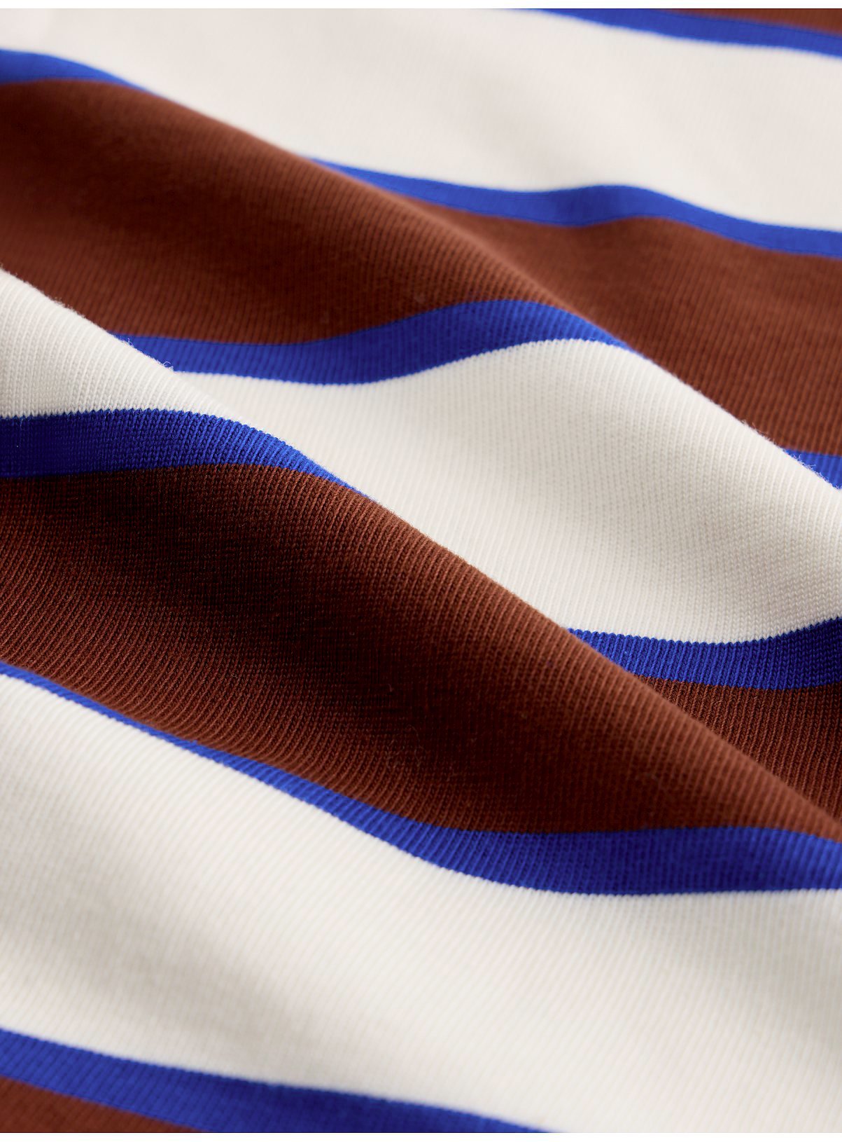 WHITE STUFF Kat Stripe Midweight T-Shirt Brown 14 - Image 6 thumbnail