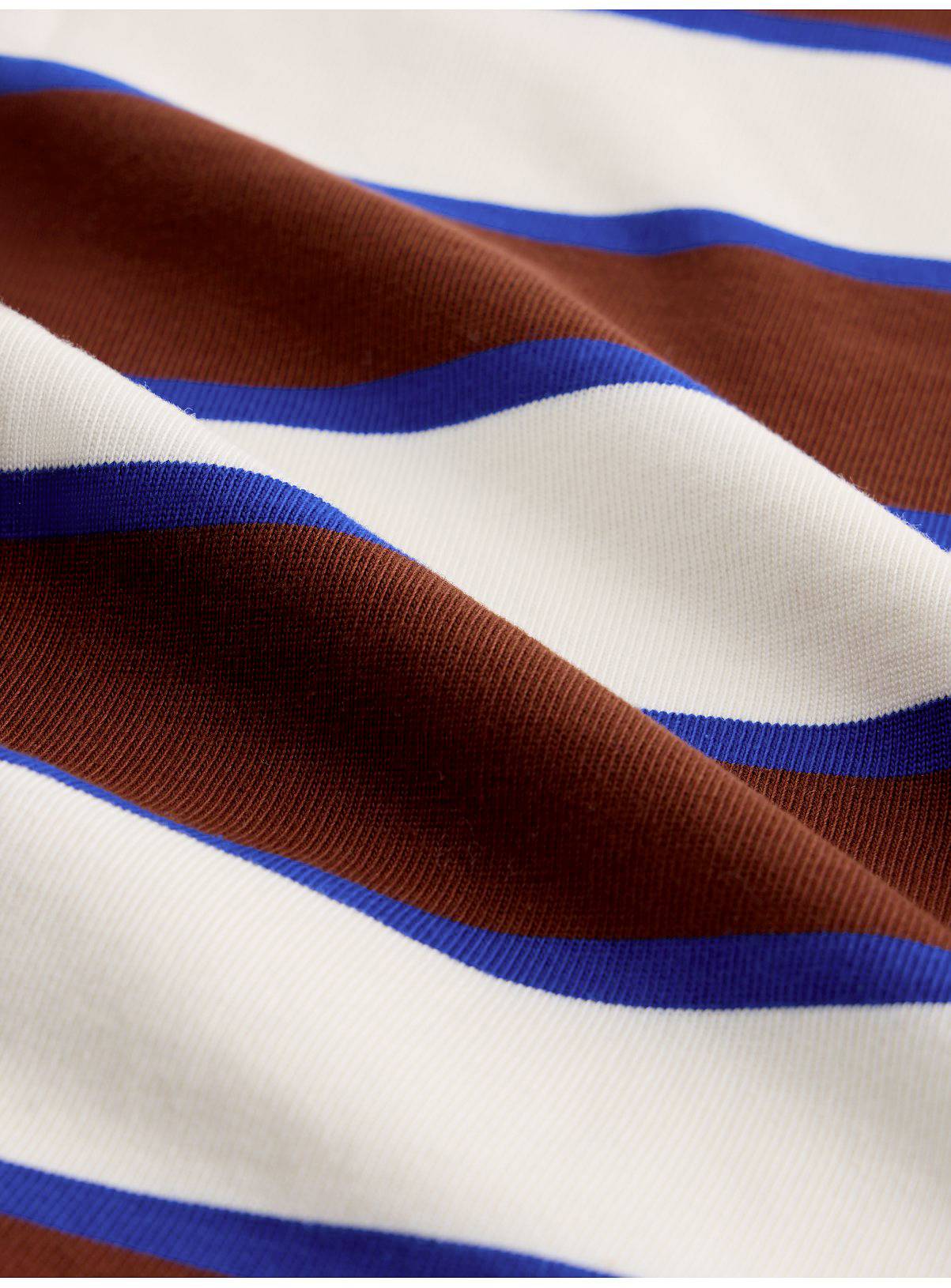 WHITE STUFF Kat Stripe Midweight T-Shirt Brown 14 - Image 6