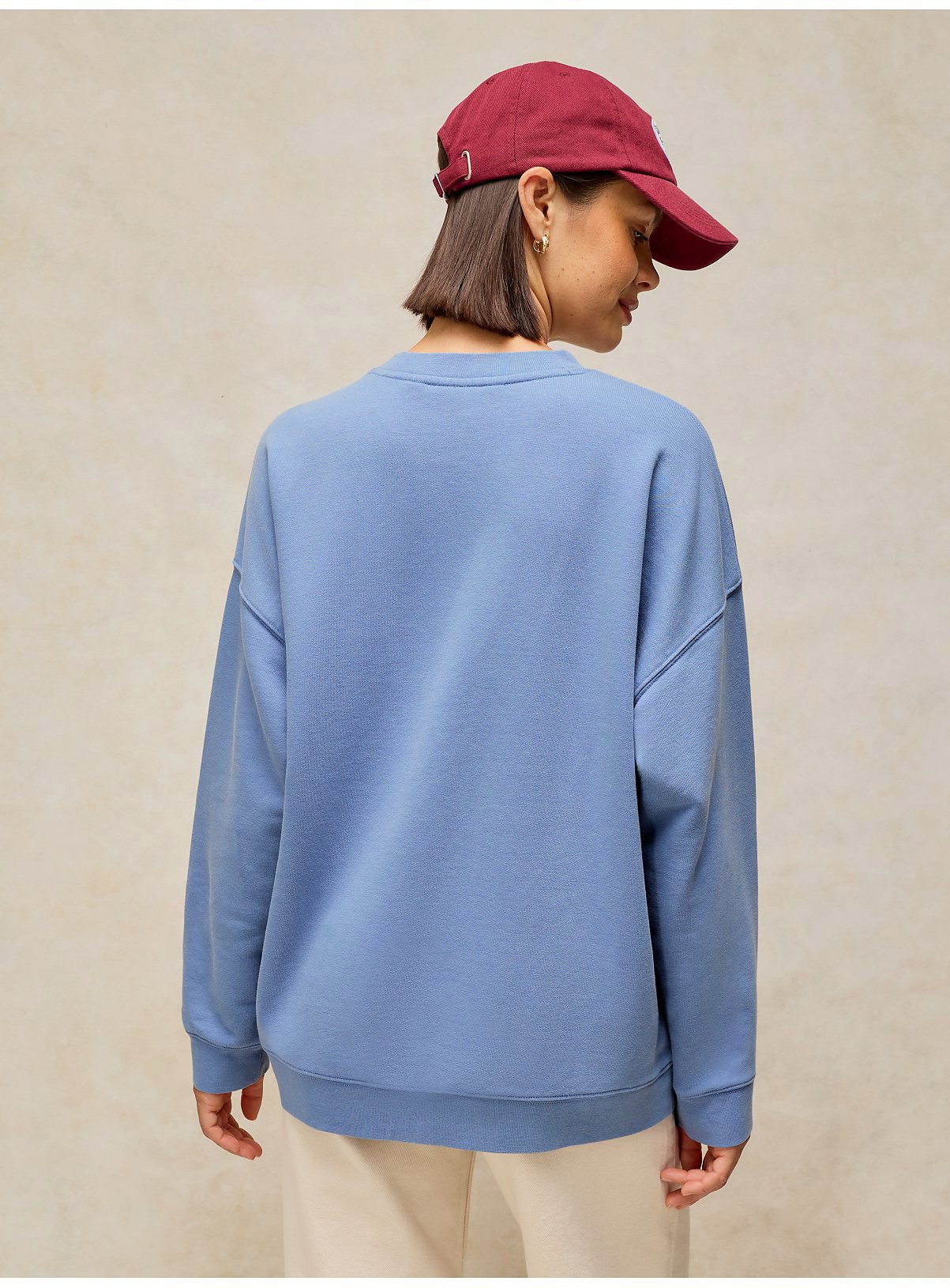 WHITE STUFF Cleo Longline Graphic Sweat Blue 16 - Image 2 thumbnail