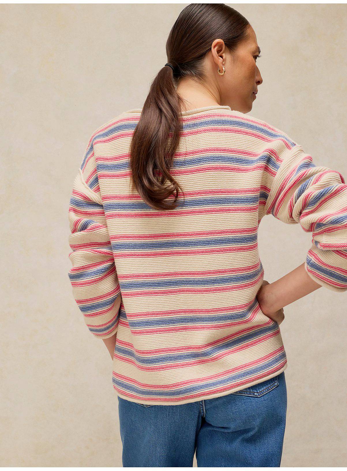 WHITE STUFF Gigi Stripe Jumper Ivory 12 - Image 2
