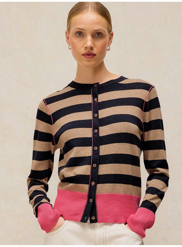 WHITE STUFF Lois Stripe Cardigan 16