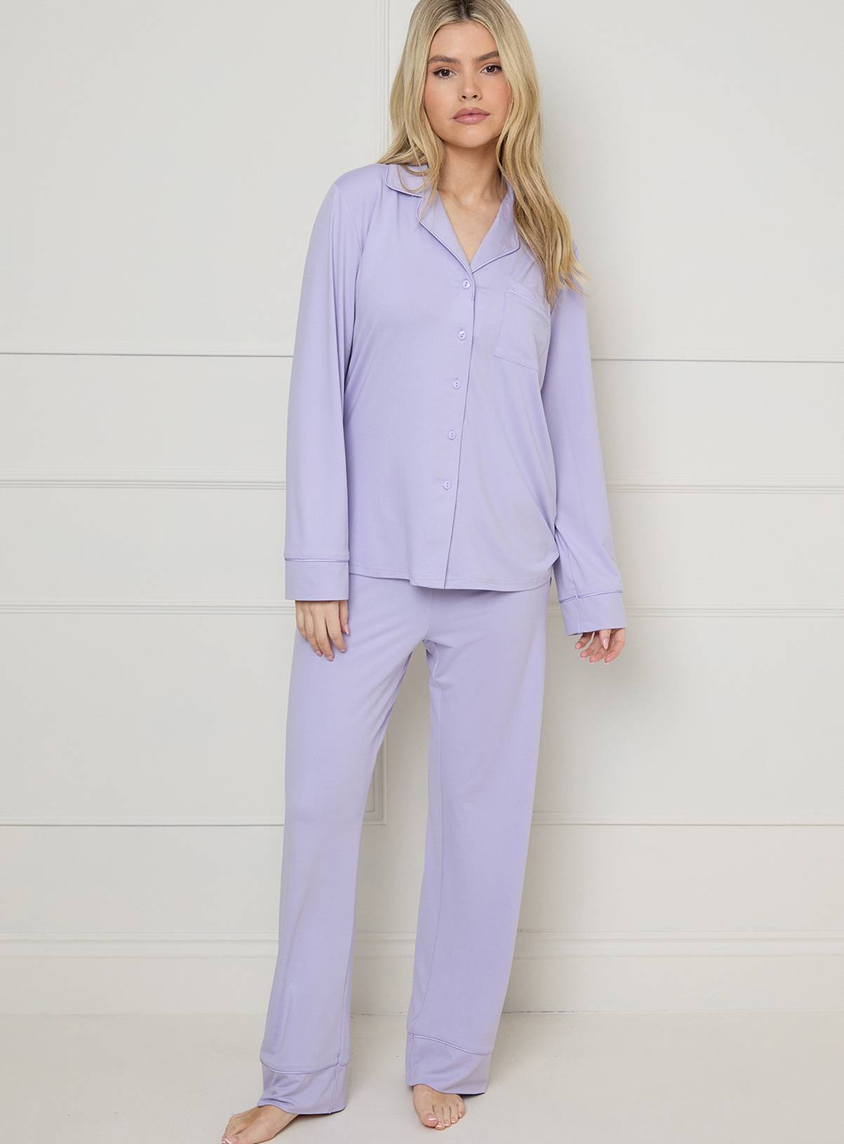 DOROTHY PERKINS Nightwear Jersey Long Sleeve Pyjamas L - Image 2