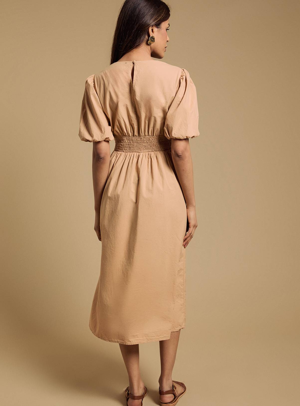 DOROTHY PERKINS Petite Bow Waist Detail Puff Sleeve Midaxi Dress 16 - Image 3