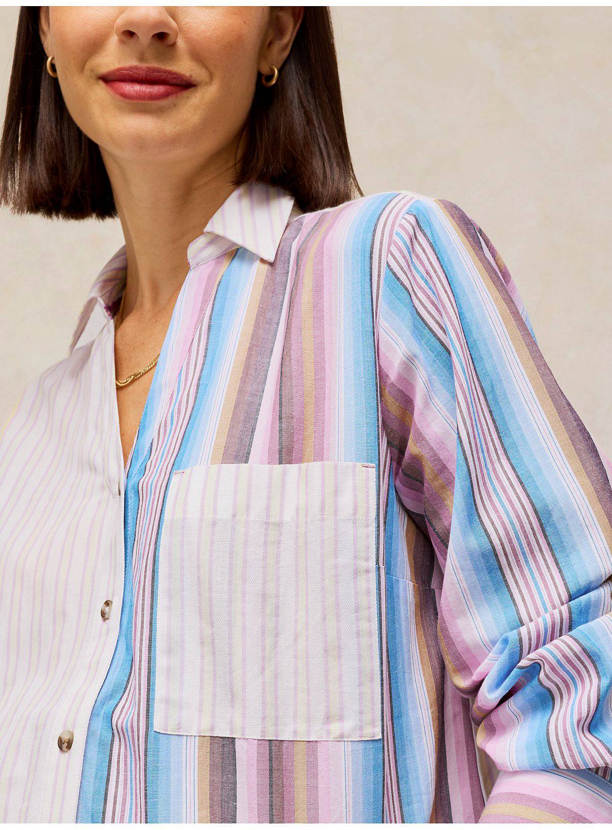 WHITE STUFF Saffie Mixed Stripe Shirt 12 - Image 4