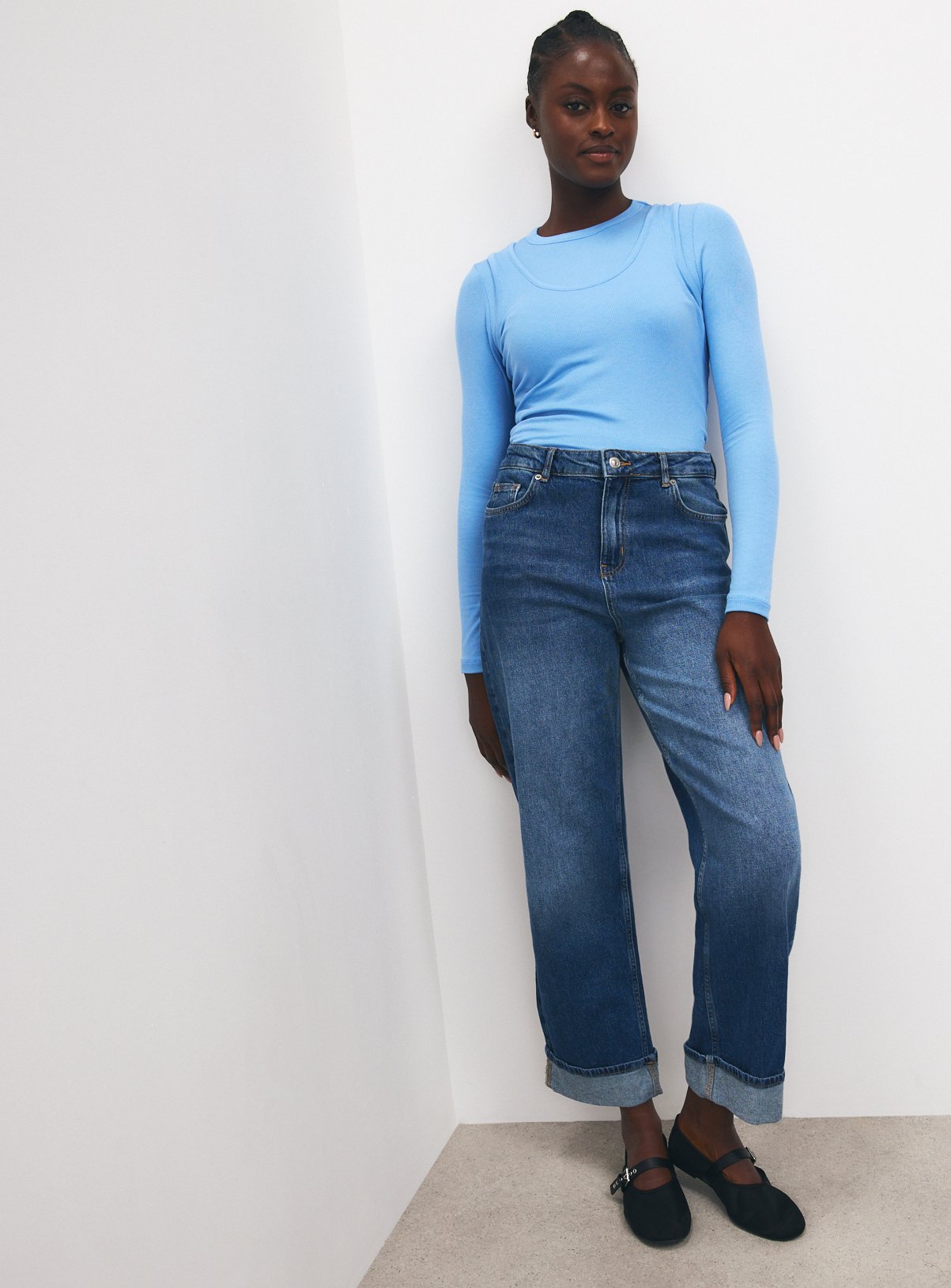 Blue 2 in 1 Long Sleeve Top 14 - Image 2 thumbnail