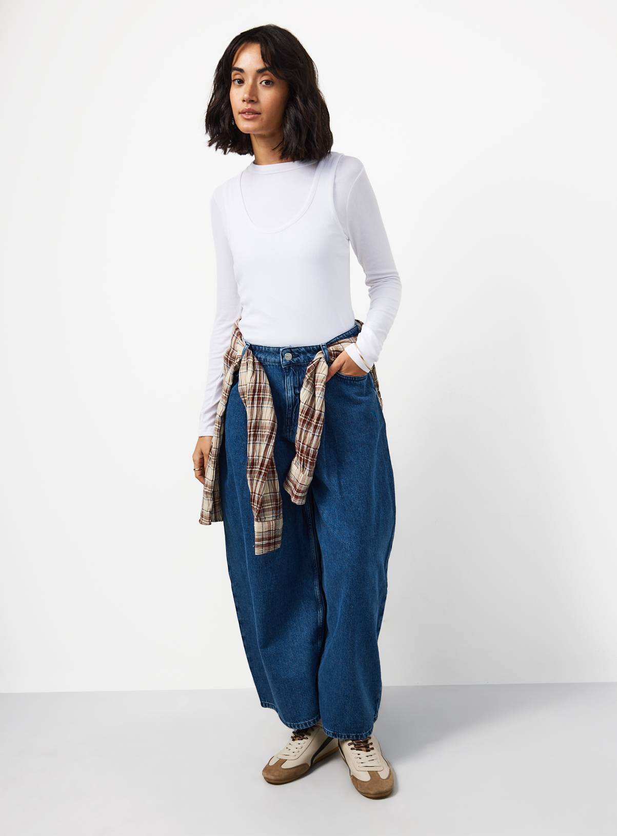 White 2 in 1 Long Sleeve Top 20 - Image 2