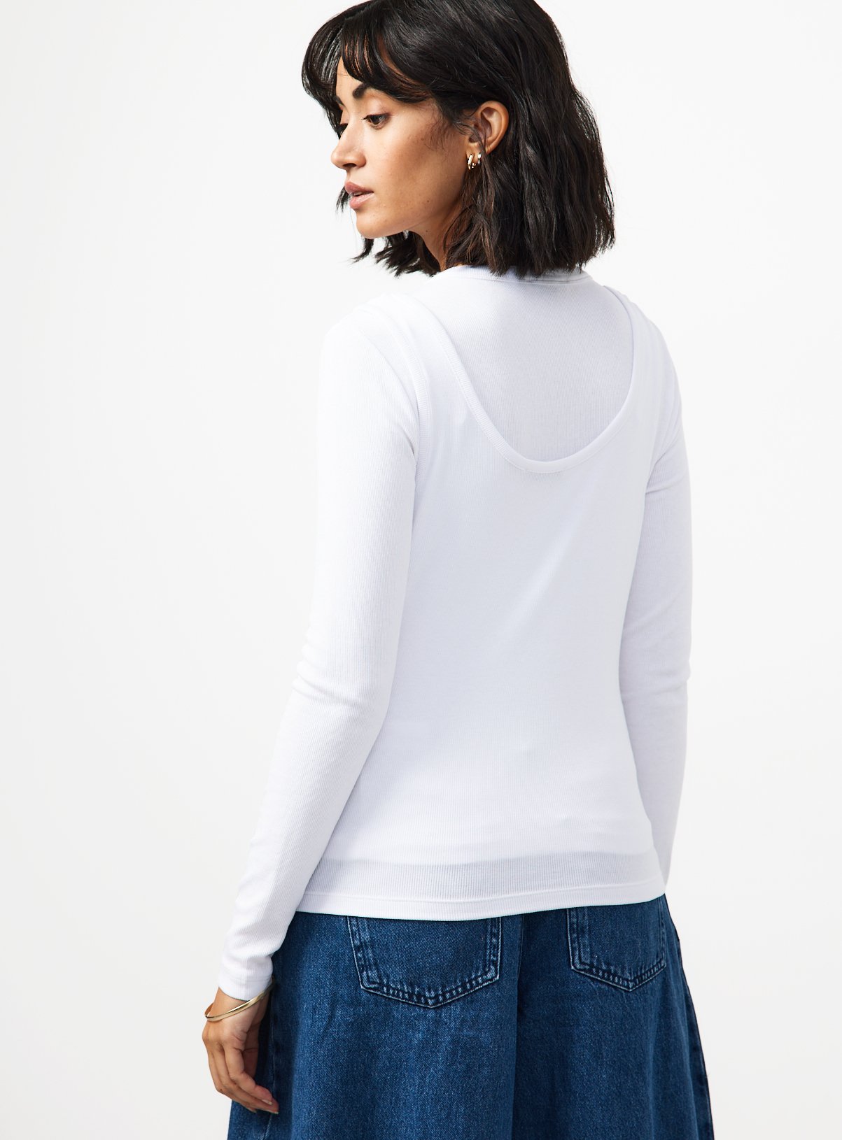 White 2 in 1 Long Sleeve Top 20 - Image 4 thumbnail