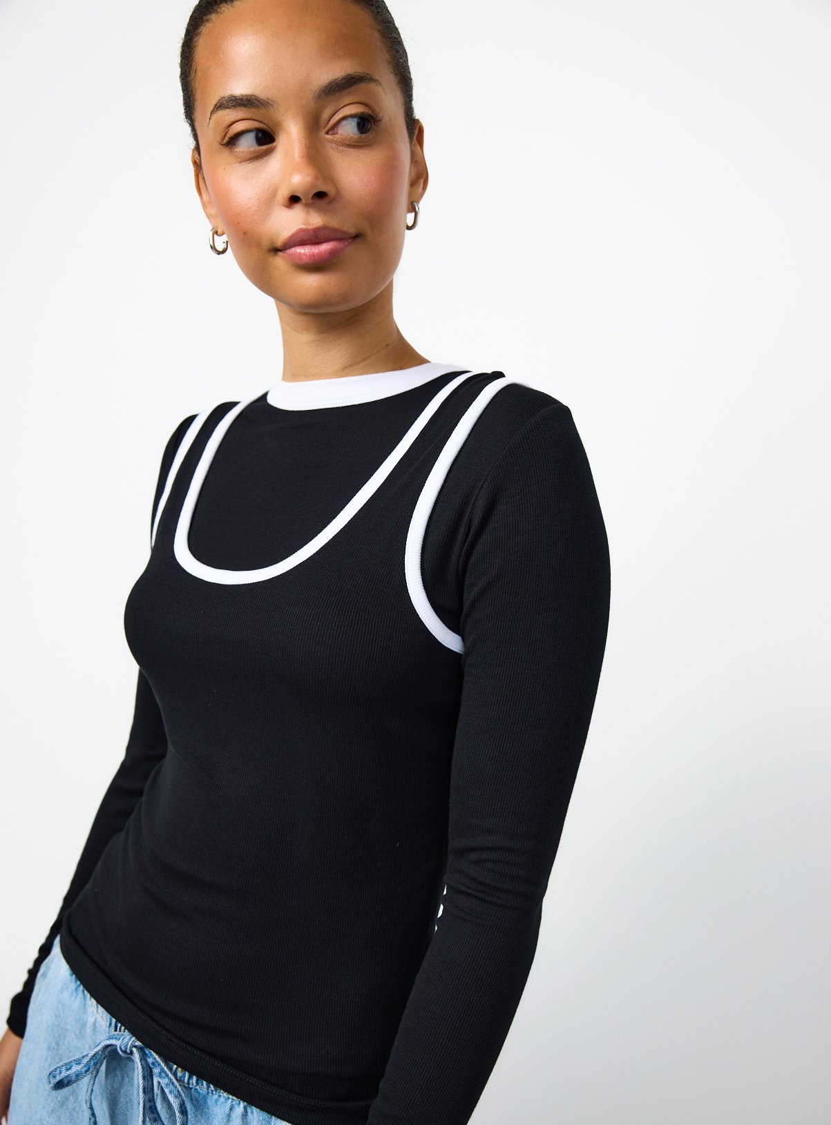 Mono 2 in 1 Long Sleeve Top 16 - Image 1 thumbnail