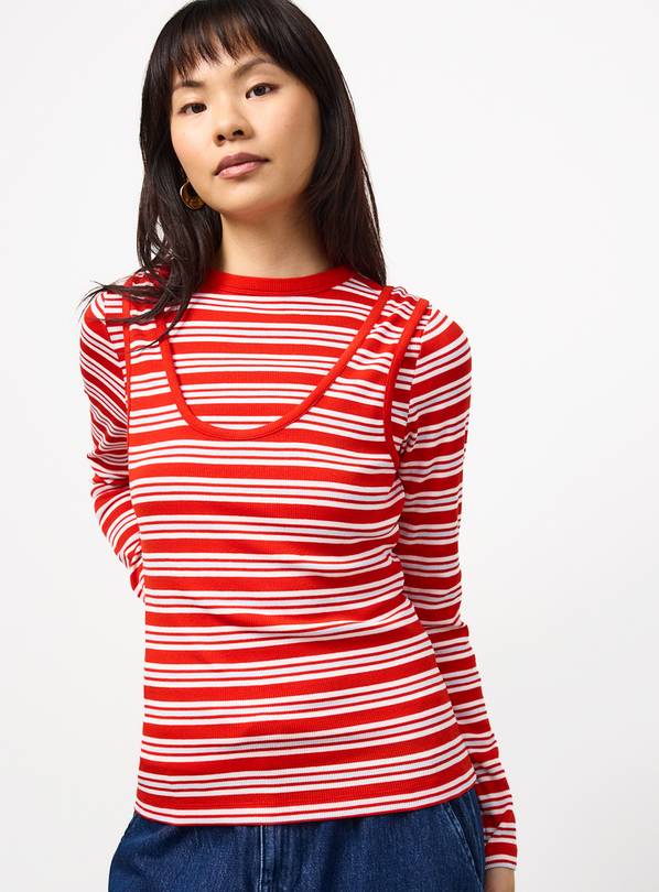 Red Stripe 2 in 1 Long Sleeve Top 6