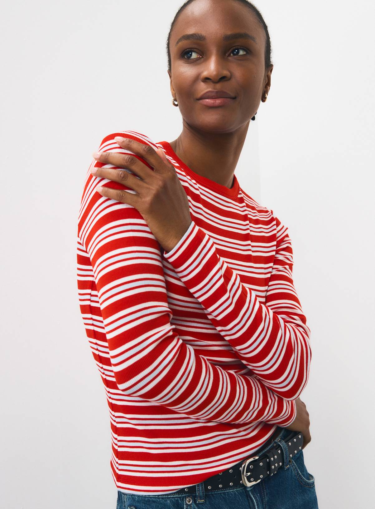 Red Stripe 2 in 1 Long Sleeve Top 6 - Image 3