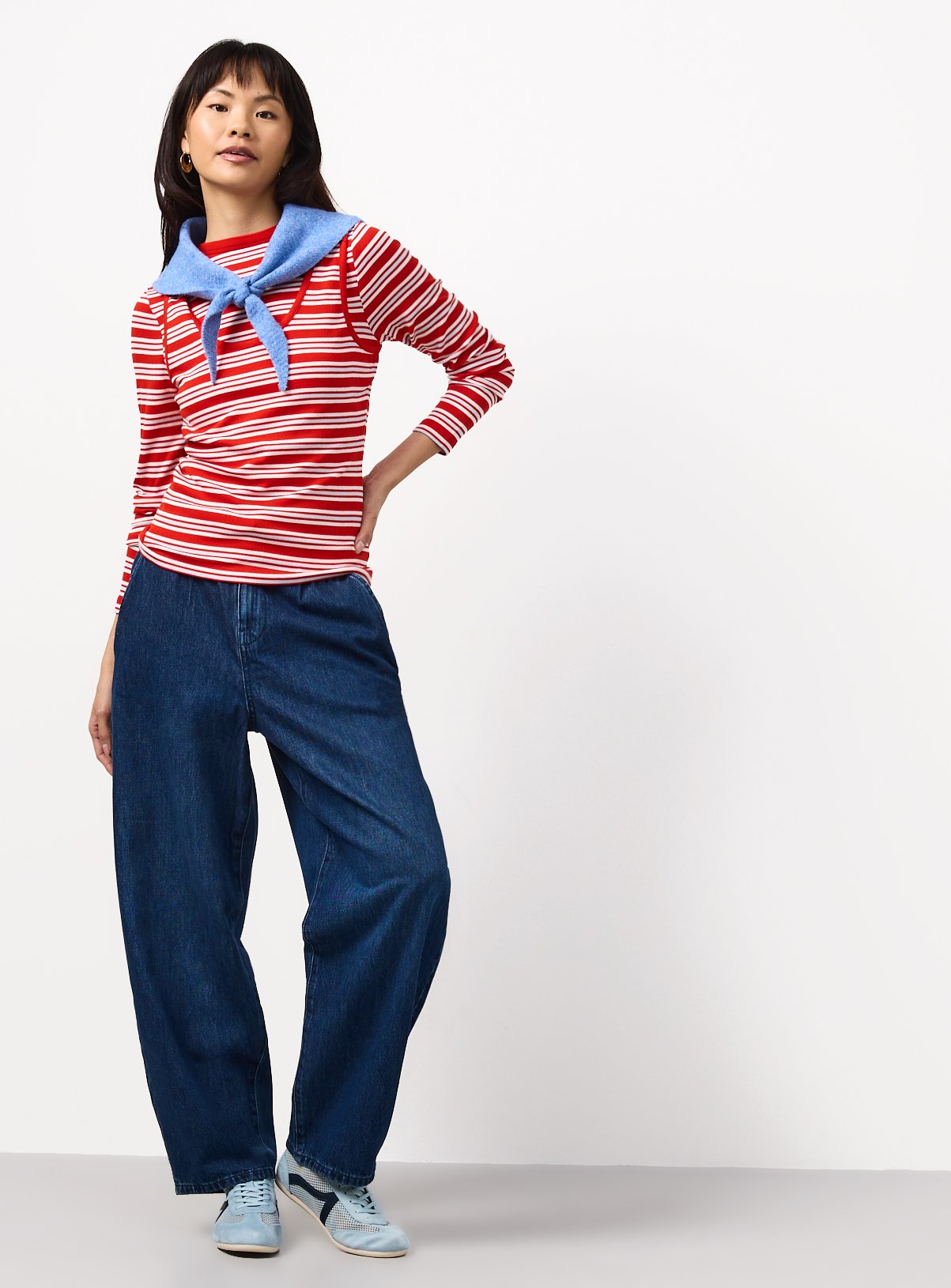 Red Stripe 2 in 1 Long Sleeve Top 6 - Image 4 thumbnail